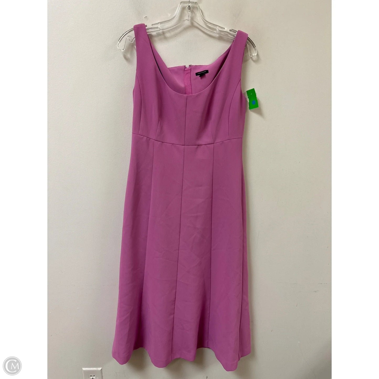 Dress Casual Midi By Ann Taylor In Purple, Size: Xs