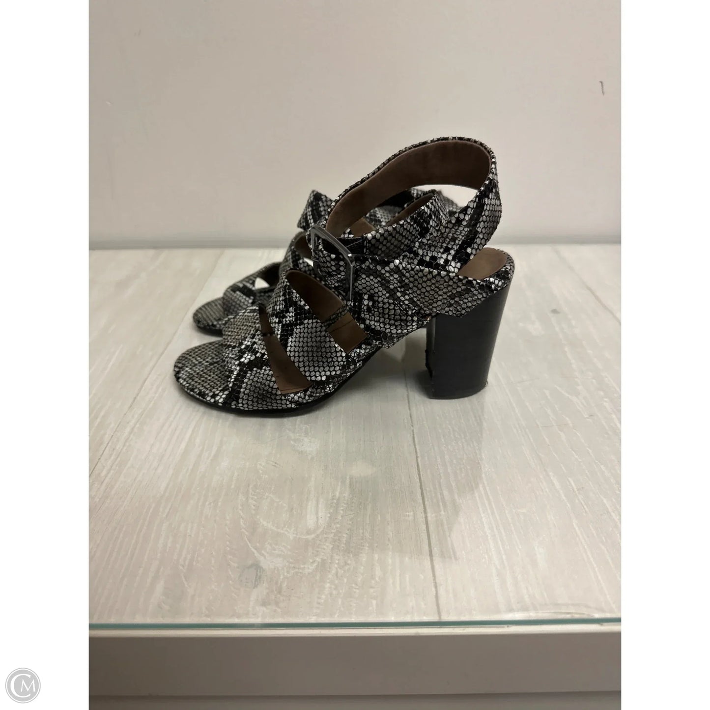 Sandals Heels Block By Vionic In Snakeskin Print, Size: 5