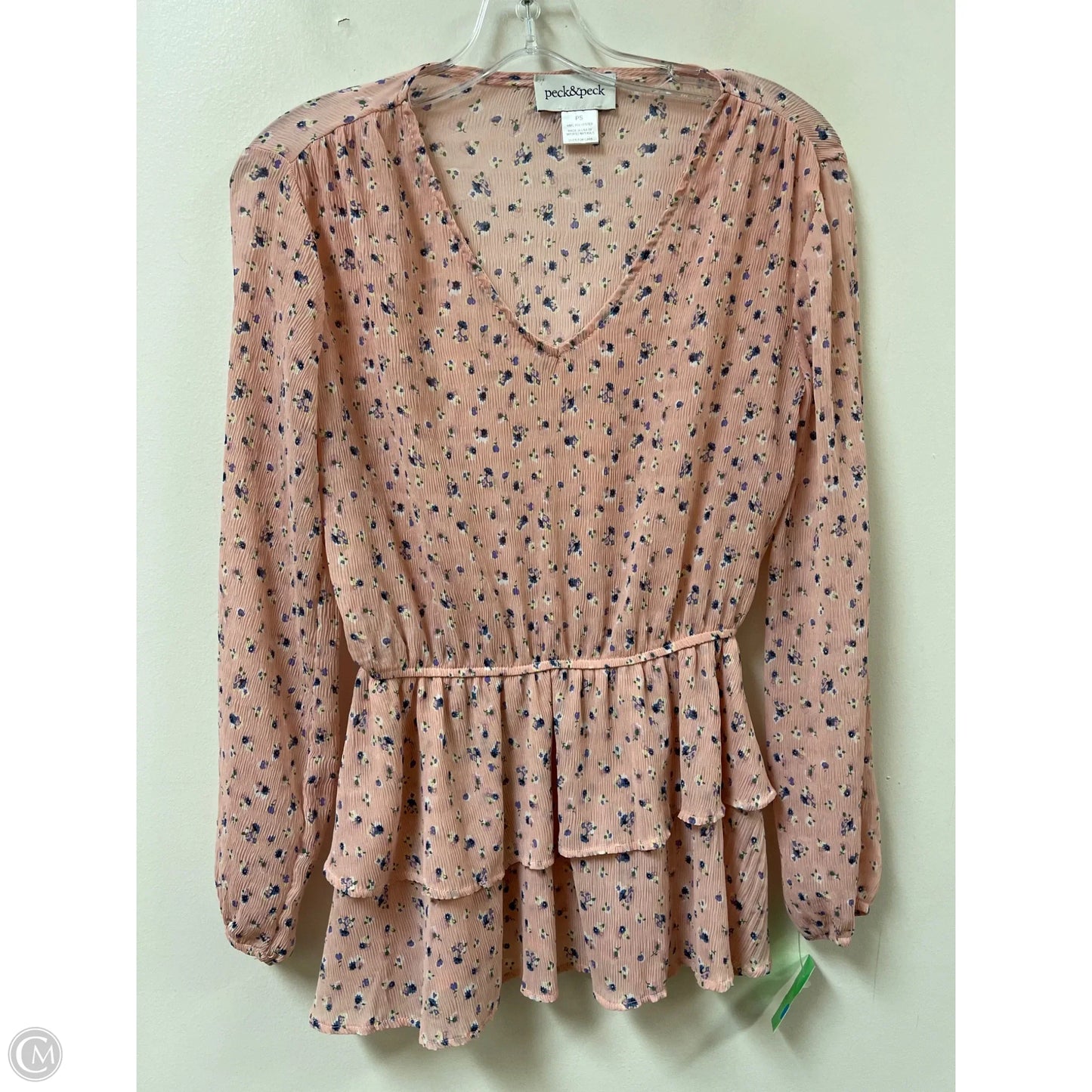 Top Long Sleeve By Peck And Peck In Pink, Size: Sp