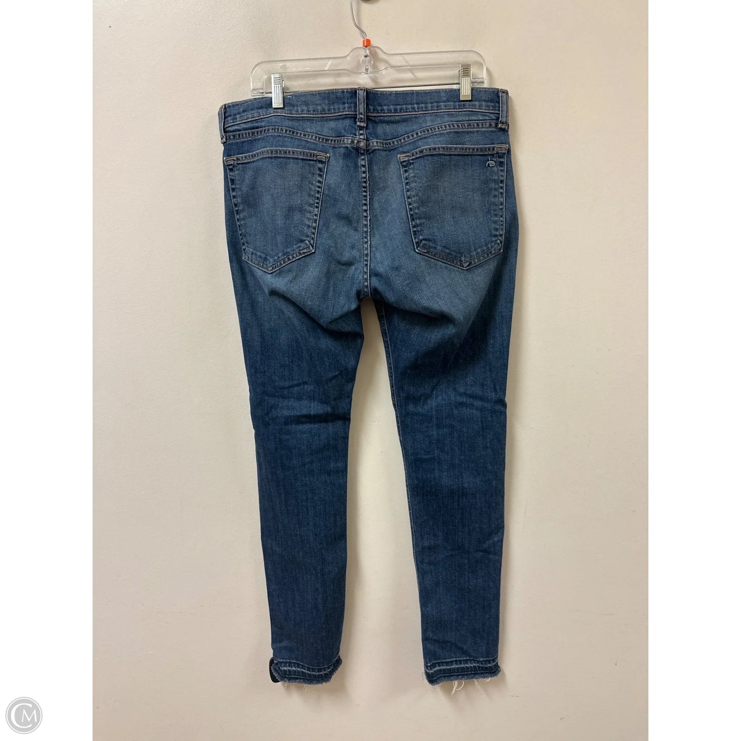Jeans Skinny By Rag And Bone In Blue Denim, Size: 10