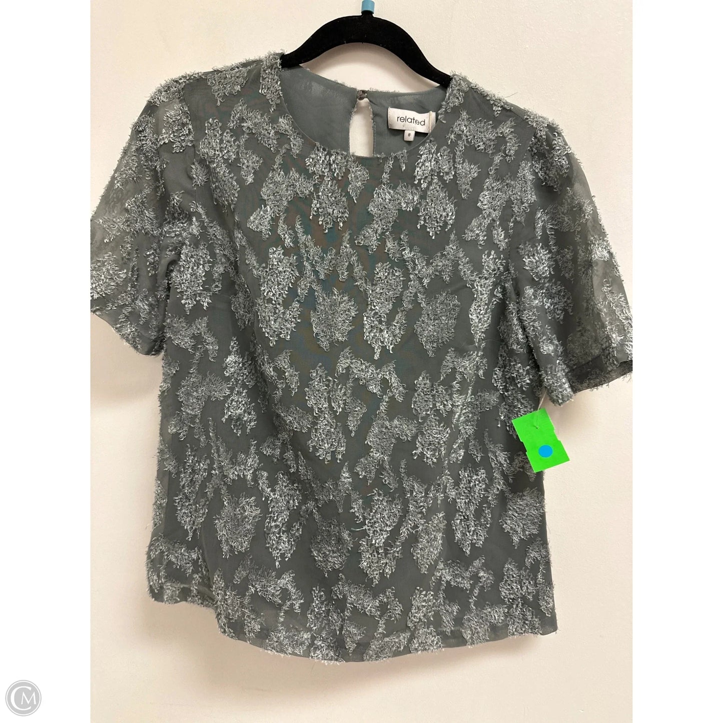 Top Short Sleeve By Clothes Mentor In Grey, Size: M