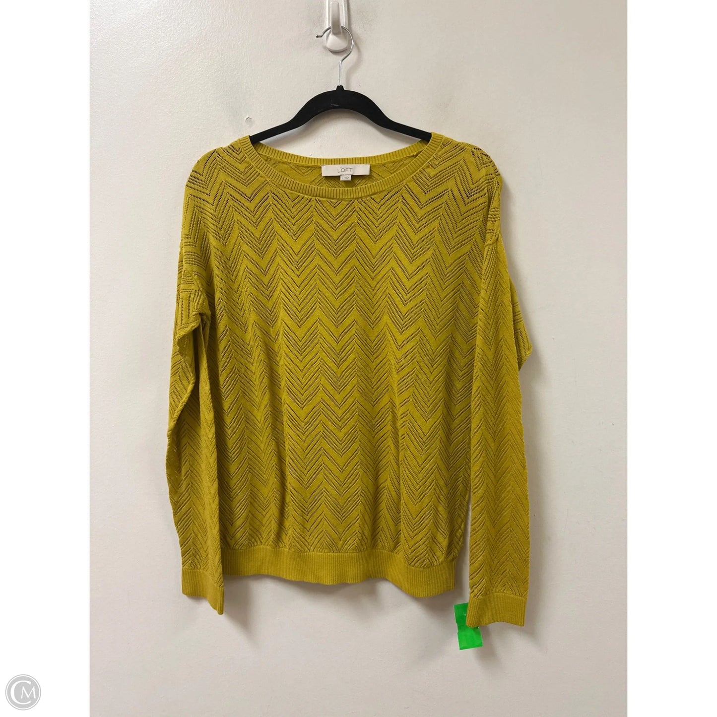 Sweater By Loft In Yellow, Size: L