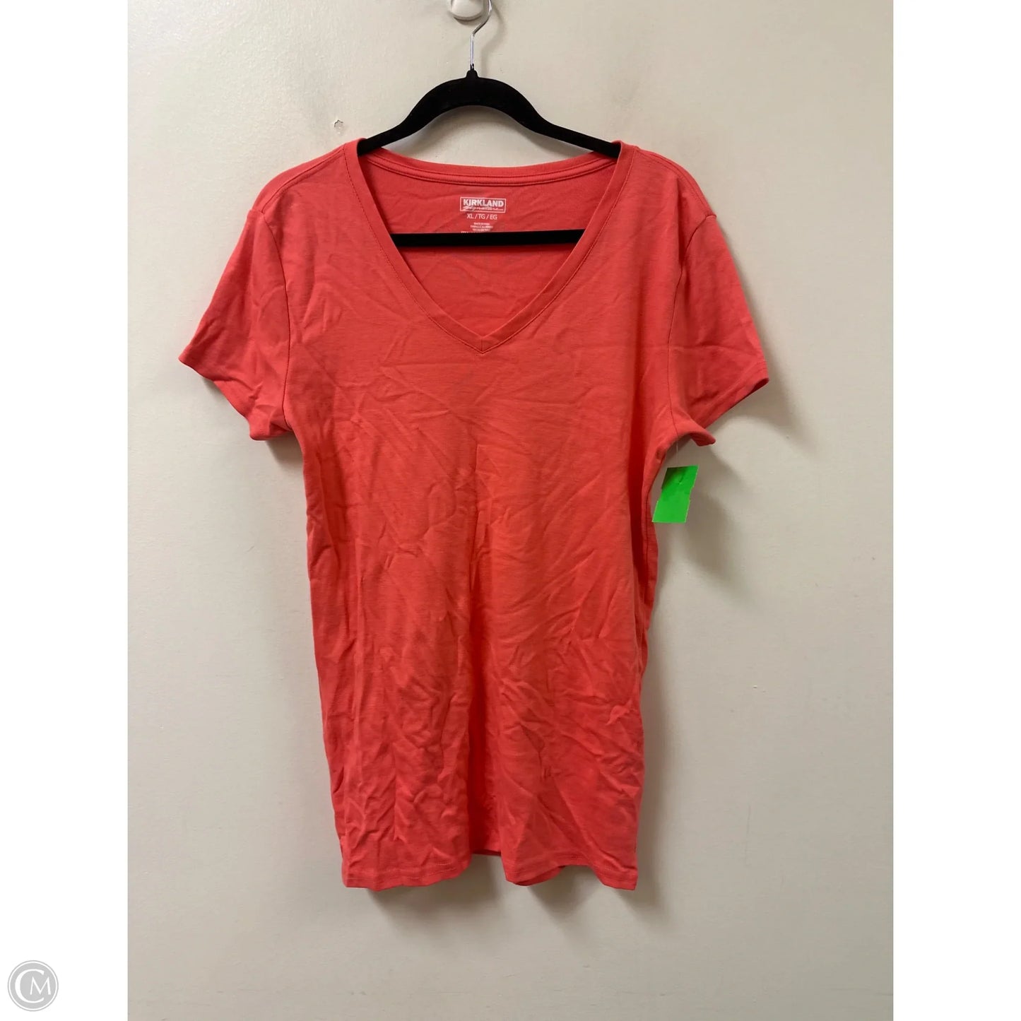 Top Short Sleeve By Kirkland In Coral, Size: Xl