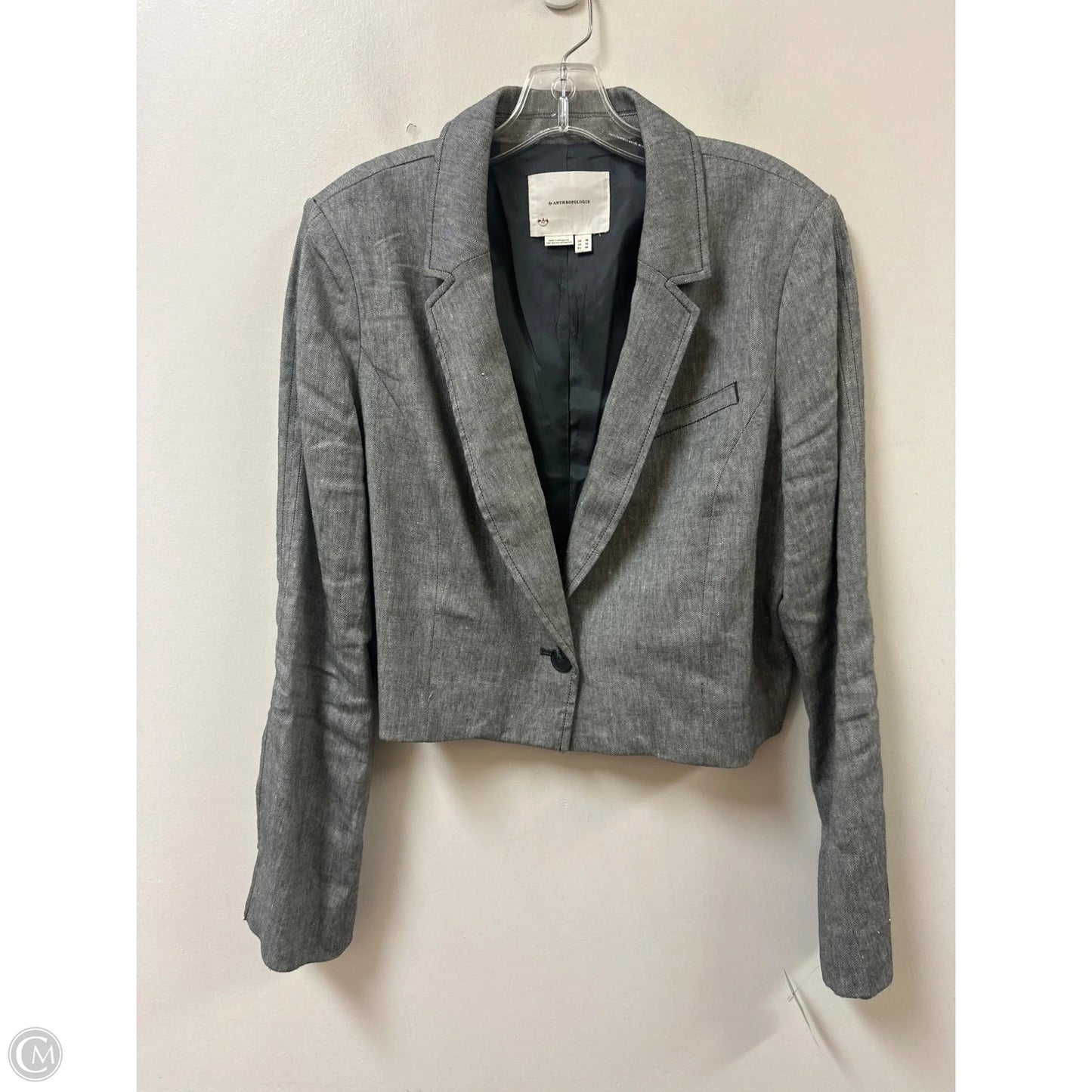Blazer By Anthropologie In Grey, Size: L