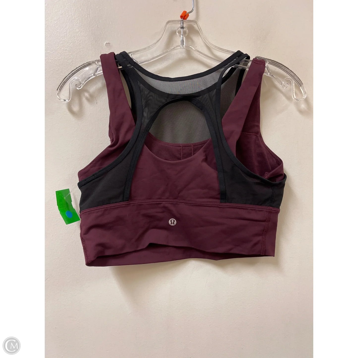 Athletic Bra By Lululemon In Black & Red, Size: 8