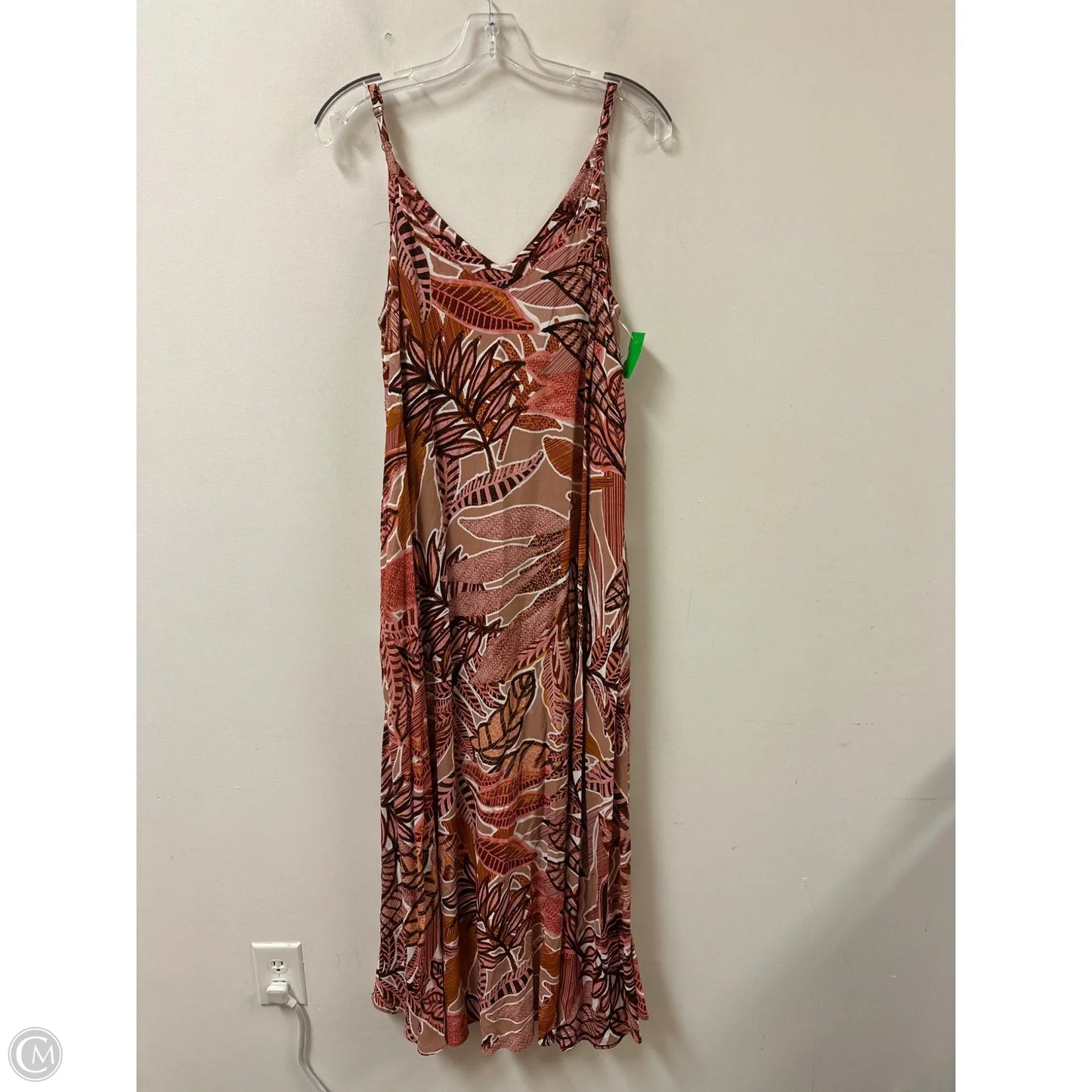 Dress Casual Midi By Tribal In Brown & Pink, Size: S