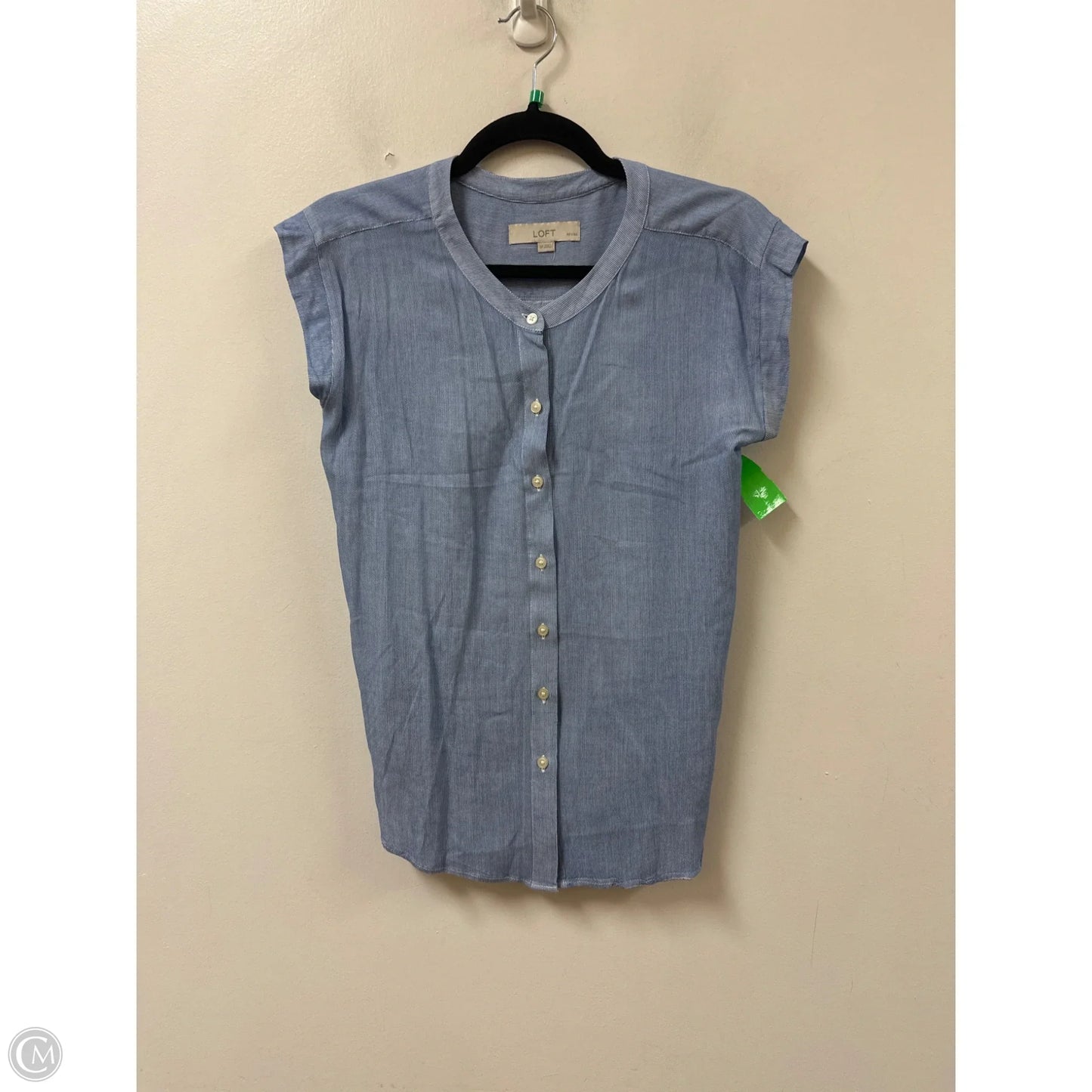 Blouse Short Sleeve By Loft In Blue, Size: Sp
