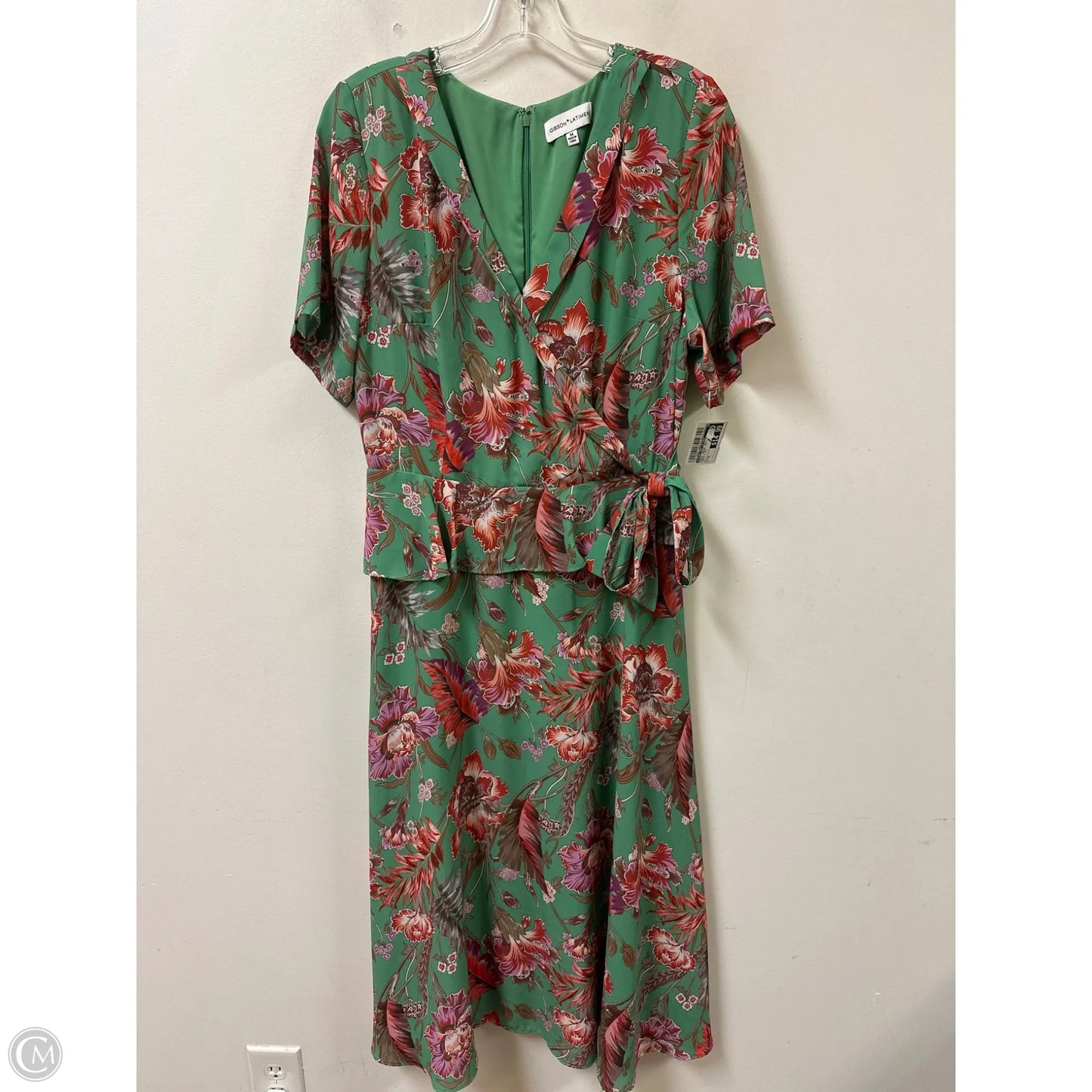 Dress Casual Maxi By Gibson And Latimer In Green & Red, Size: M
