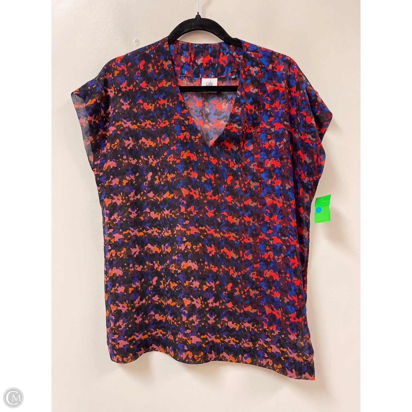 Top Short Sleeve By Cabi In Blue & Red, Size: Xs