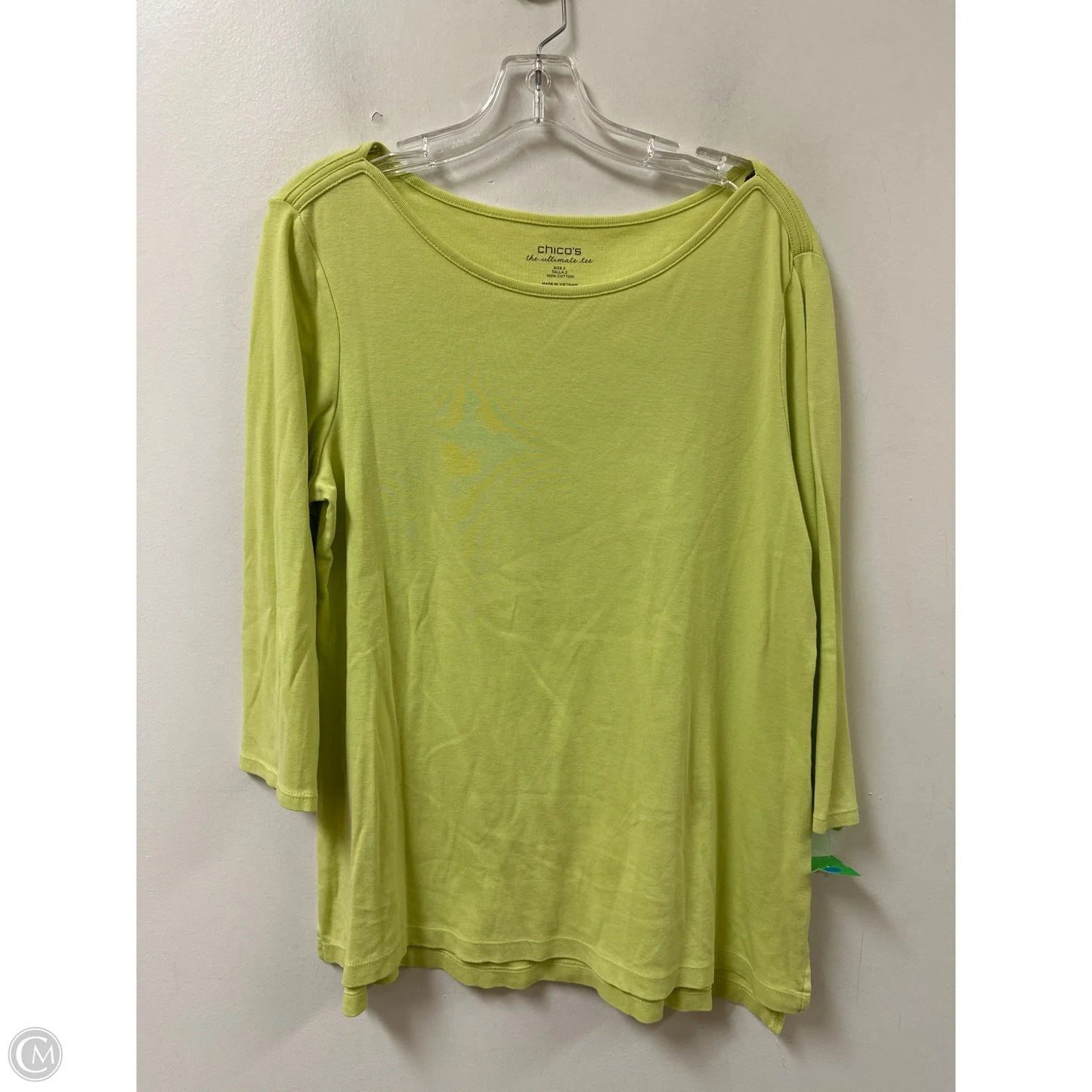 Top Long Sleeve By Chicos In Green, Size: L