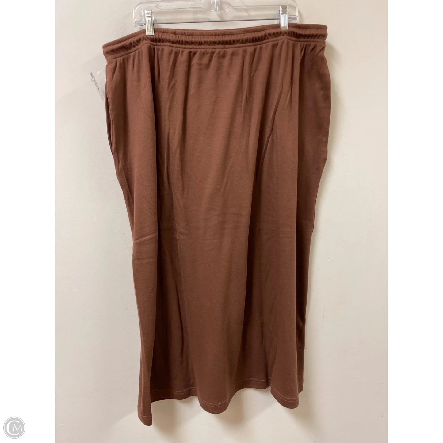 Skirt Midi By Woman Within In Brown, Size: 26