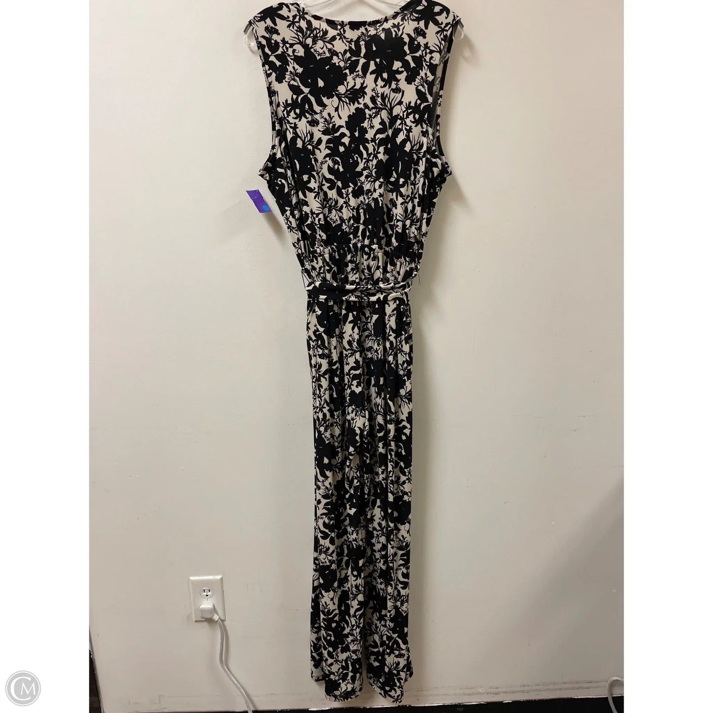 Jumpsuit By Inc In Black & Cream, Size: L