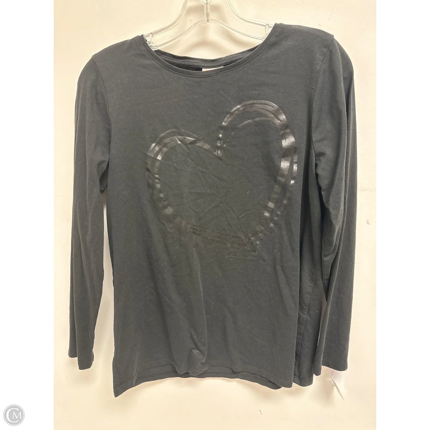 Top Long Sleeve By Chicos In Black, Size: M