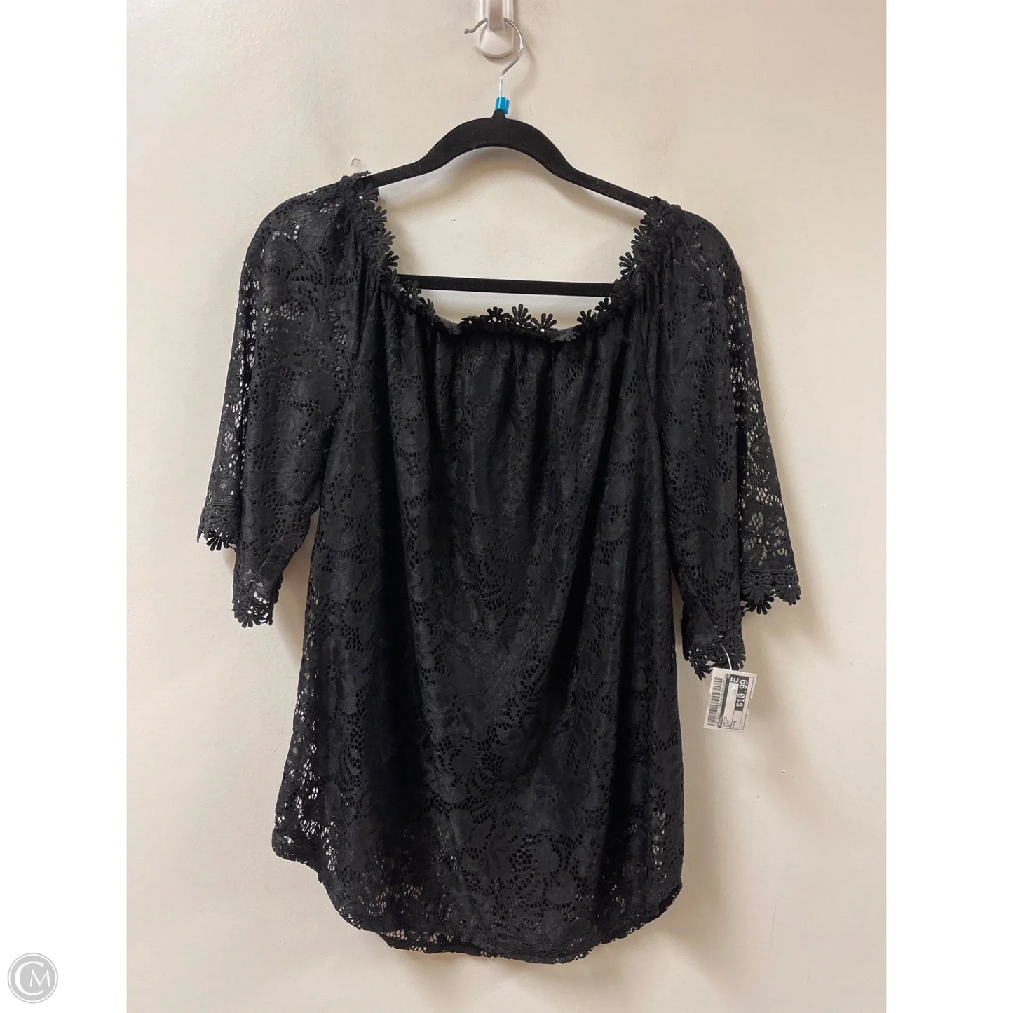 Top Long Sleeve By Miholl In Black, Size: M
