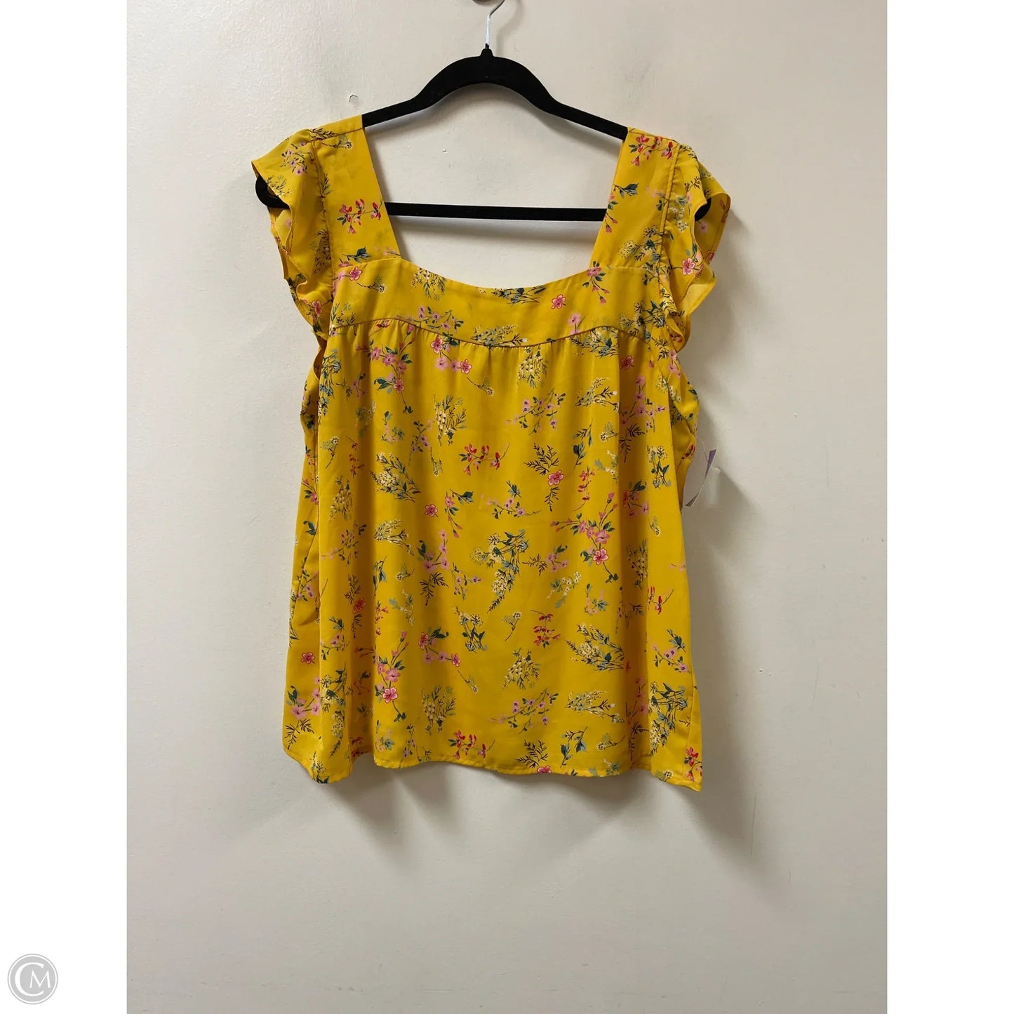 Top Sleeveless By Pleione In Yellow, Size: L
