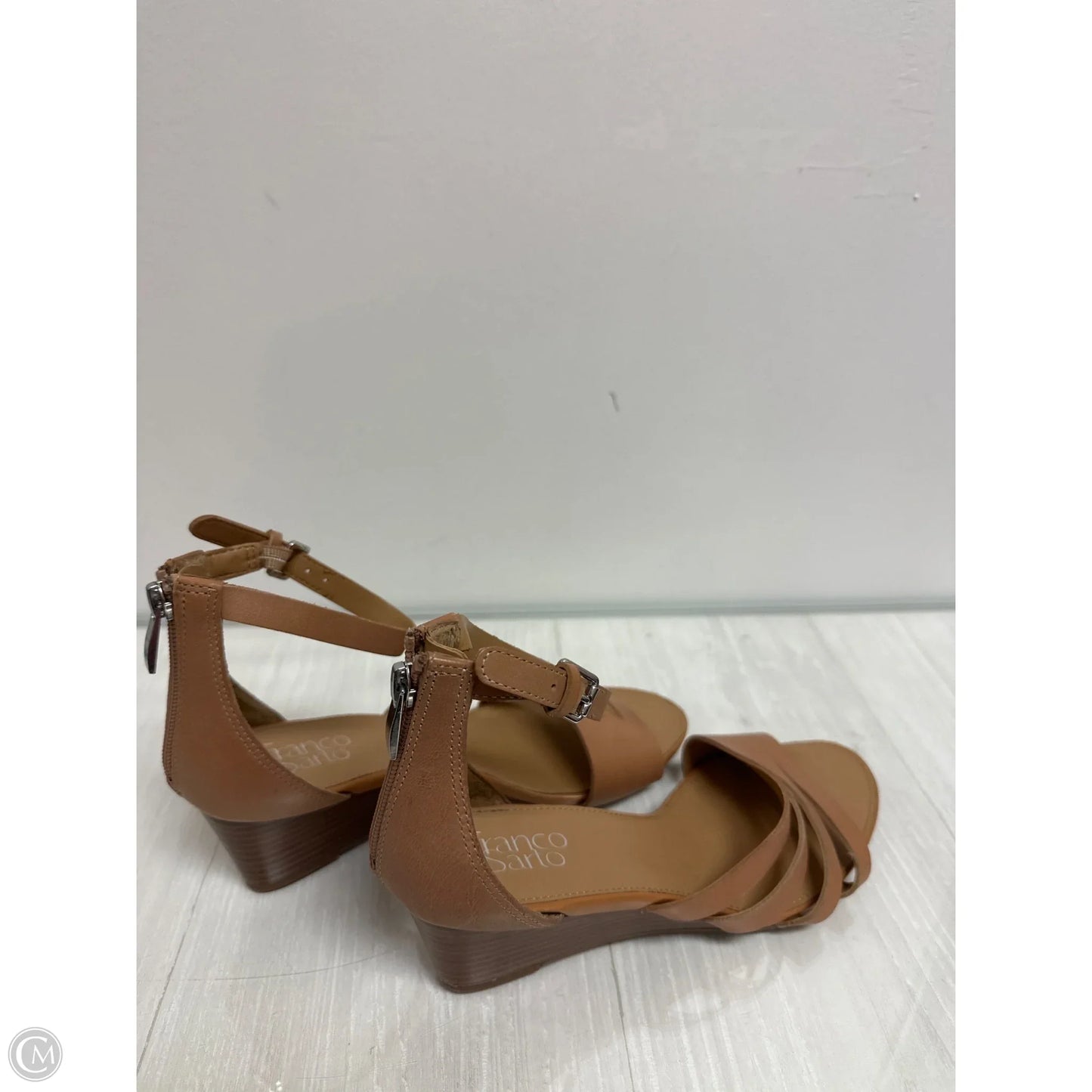 Sandals Heels Wedge By Franco Sarto In Cream, Size: 8