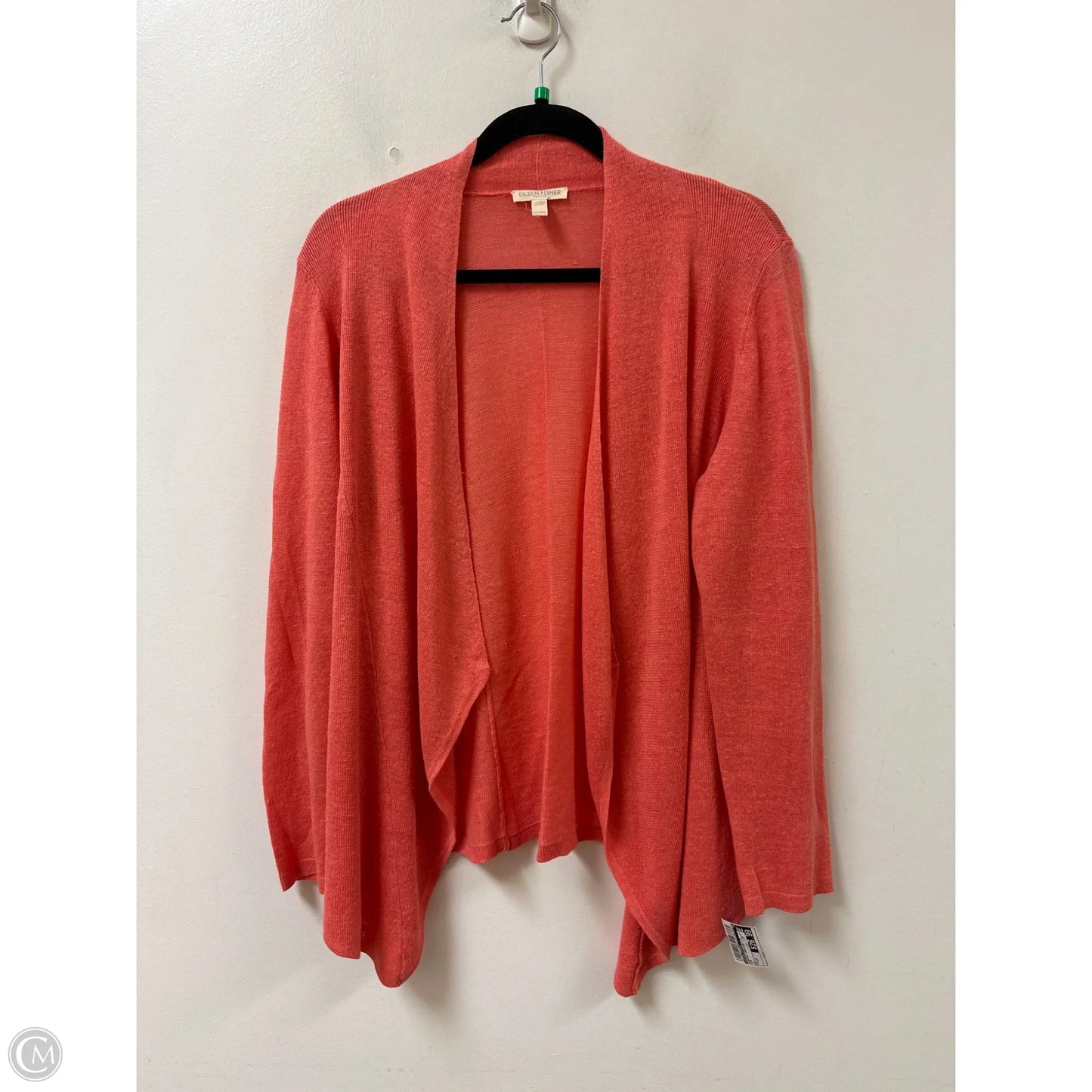 Sweater Cardigan By Eileen Fisher In Pink, Size: Lp