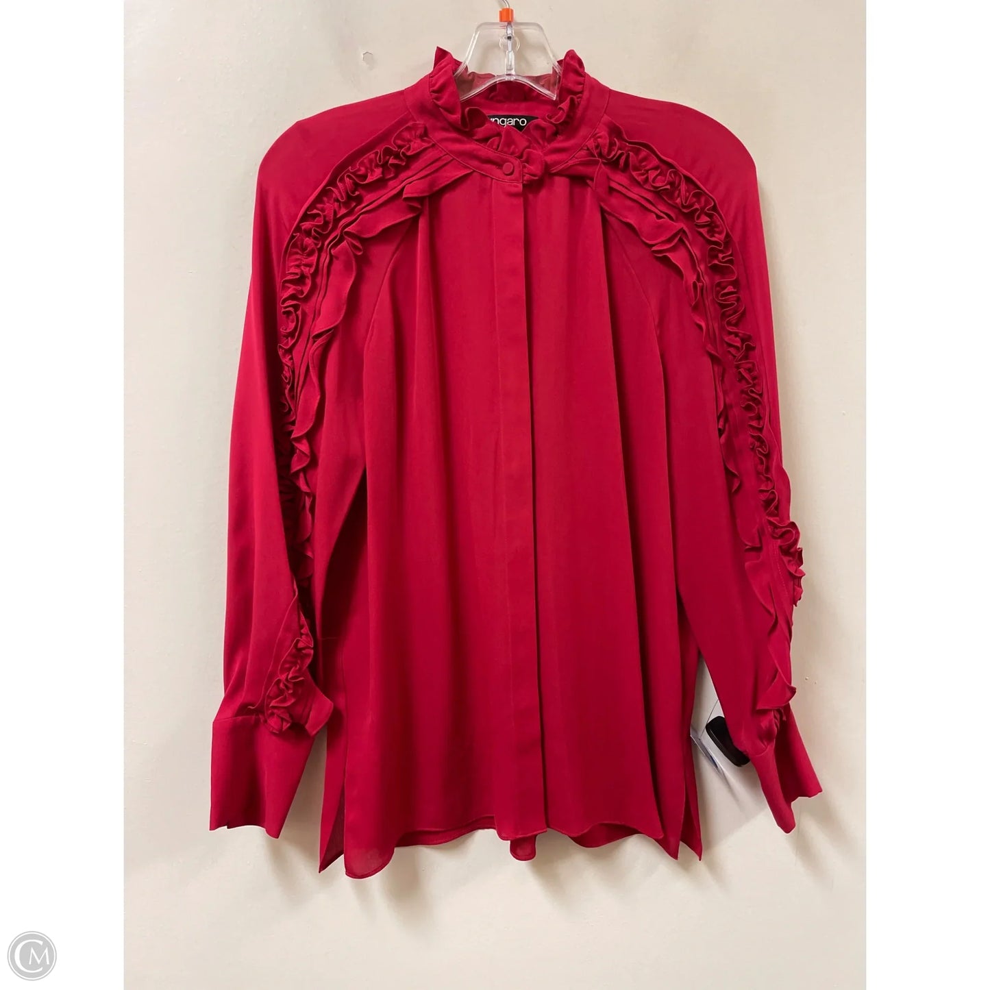 Blouse Long Sleeve By Cma In Red, Size: S