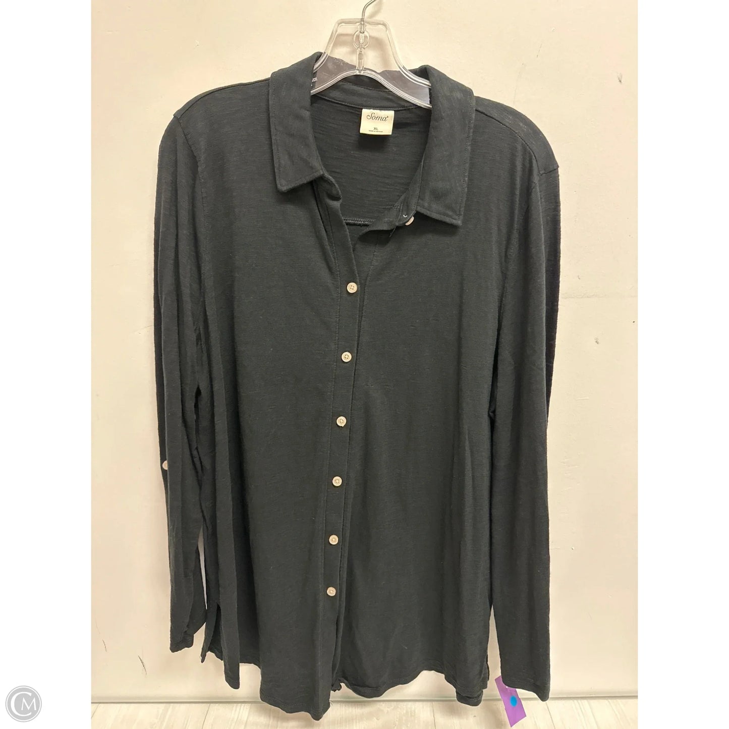 Blouse Long Sleeve By Soma In Black, Size: Xl