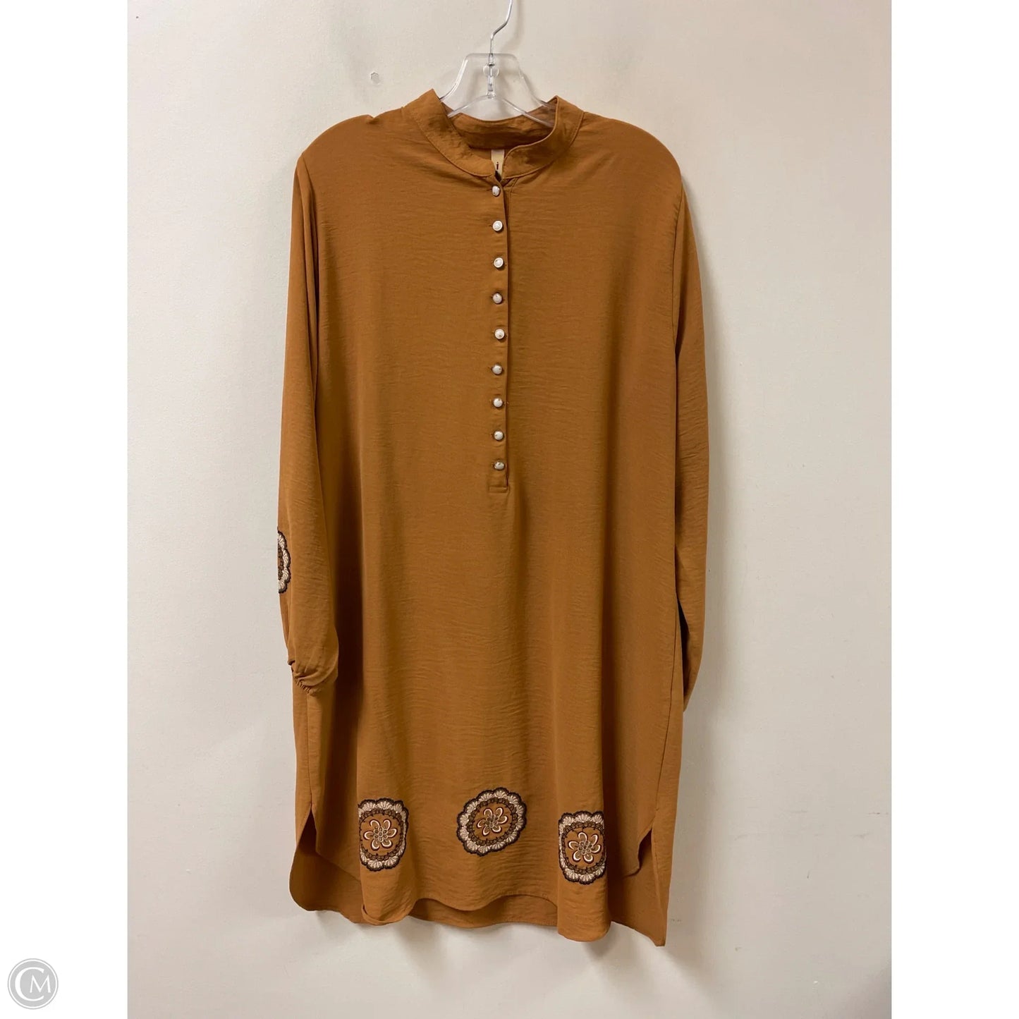 Dress Casual Midi By Clothes Mentor In Brown, Size: Xl