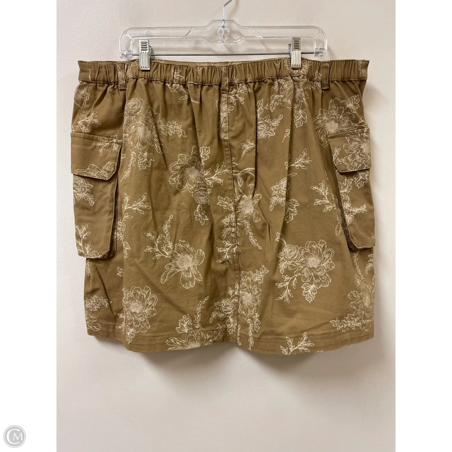 Skirt Mini & Short By Future Collective In Brown & Cream, Size: 18