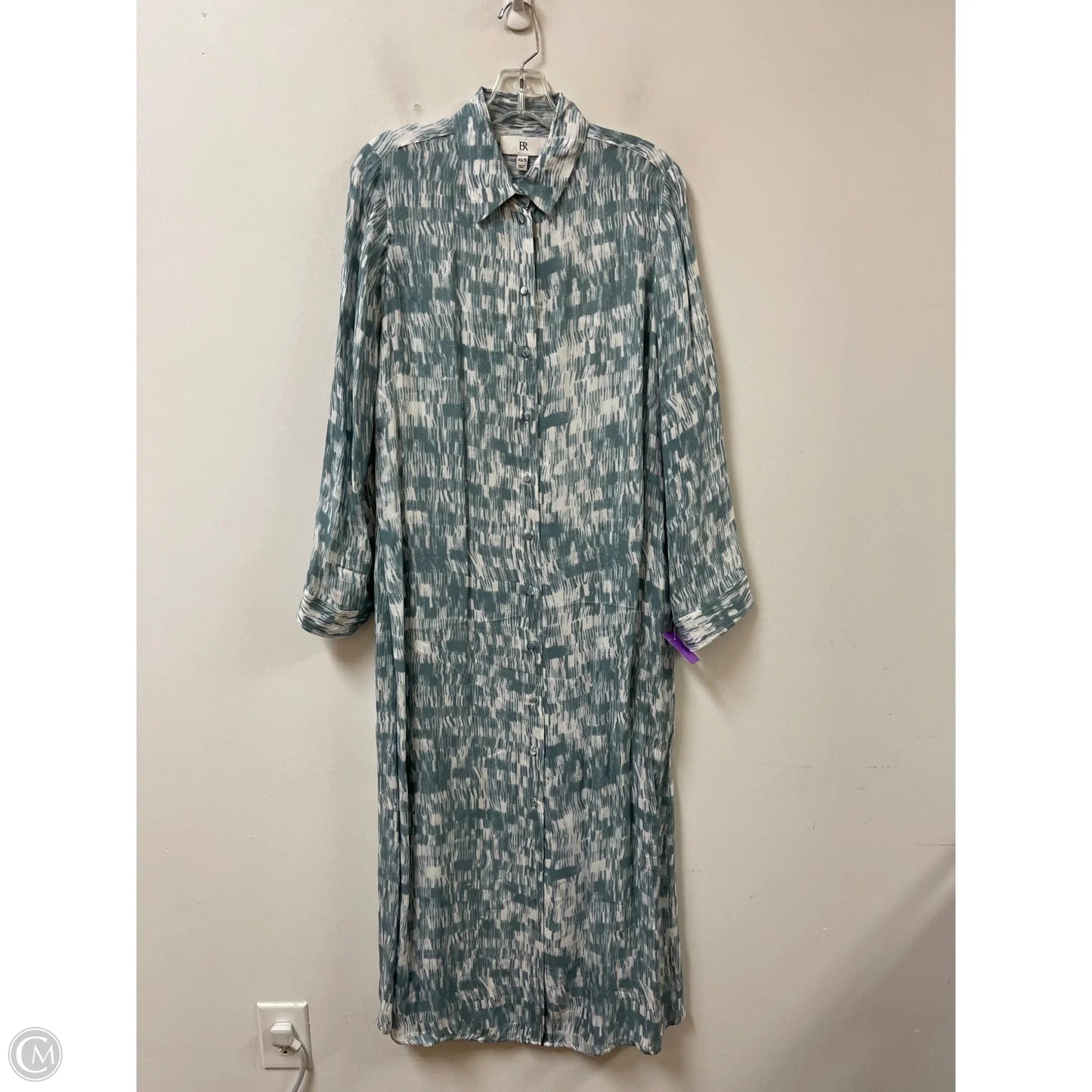 Dress Casual Maxi By Banana Republic In Blue & White, Size: Xs