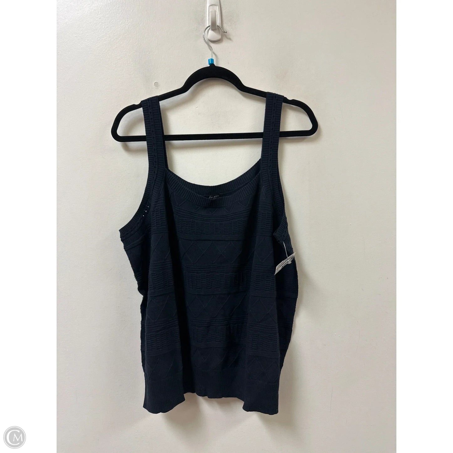 Top Sleeveless By Talbots In Navy, Size: 2x