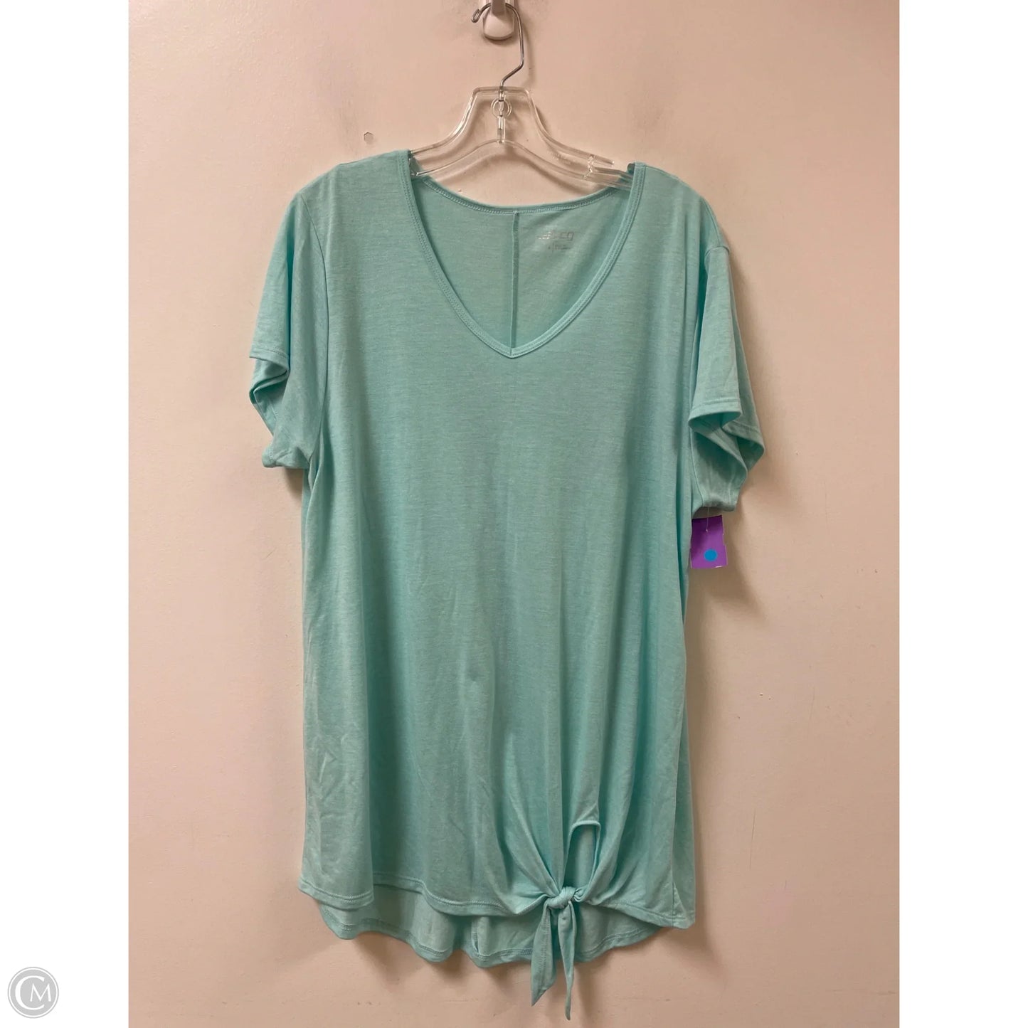 Athletic Top Short Sleeve By Bcg In Blue, Size: L