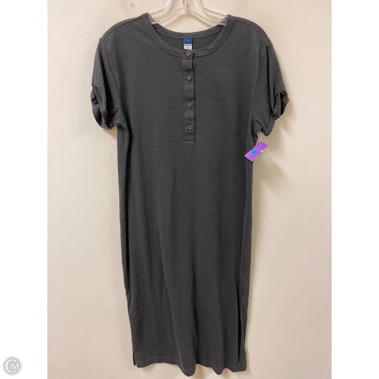 Dress Casual Midi By Old Navy In Grey, Size: M