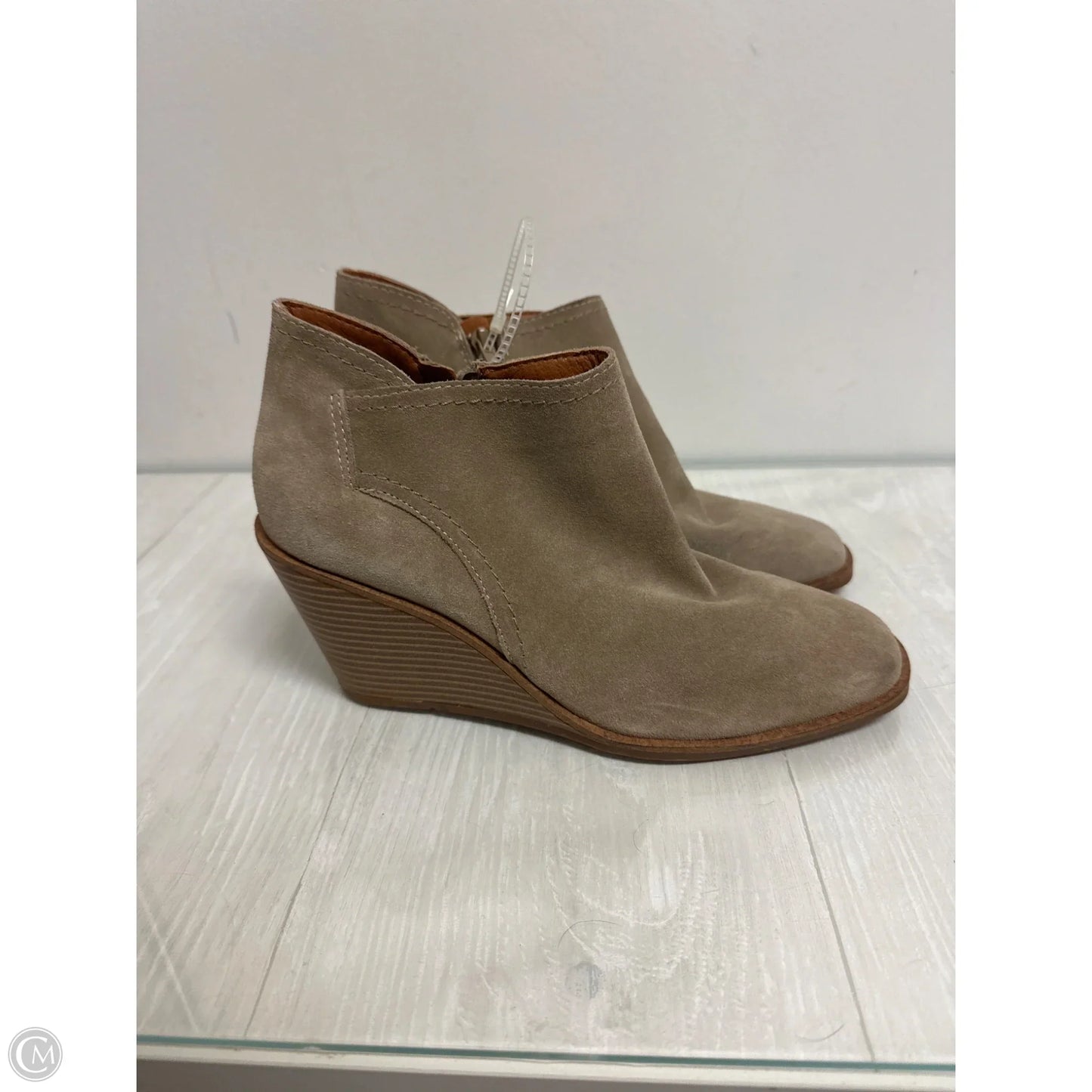 Boots Ankle Heels By Lucky Brand In Cream, Size: 10
