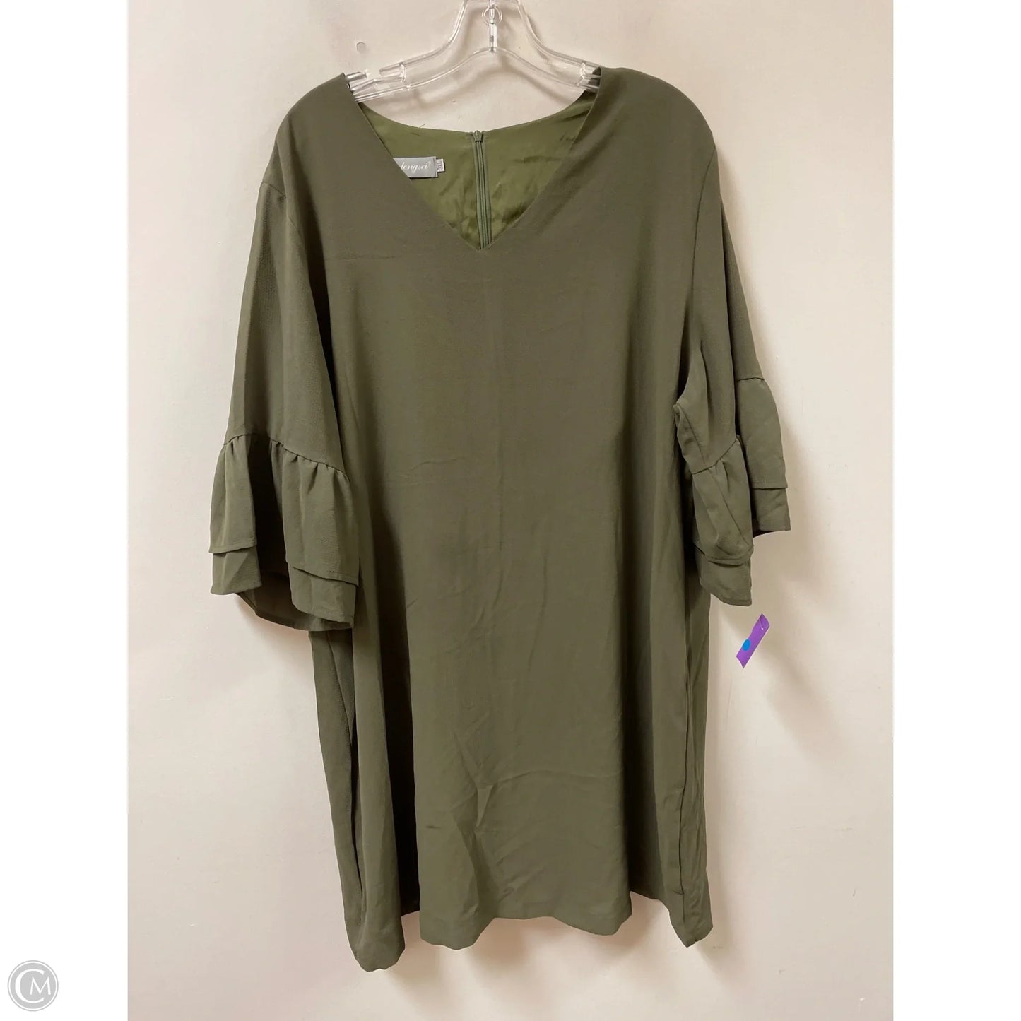Dress Casual Short By Clothes Mentor In Green, Size: 3x