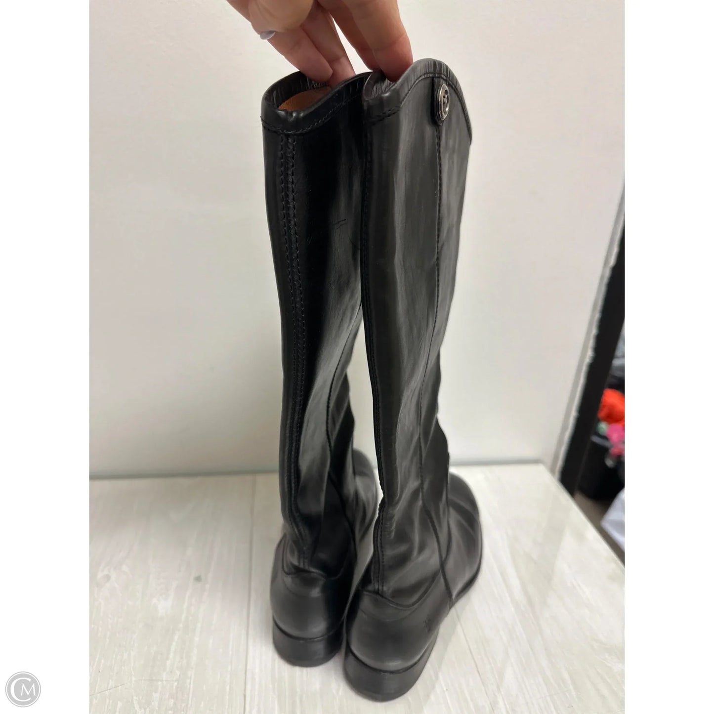 Boots Designer By Frye In Black, Size: 6