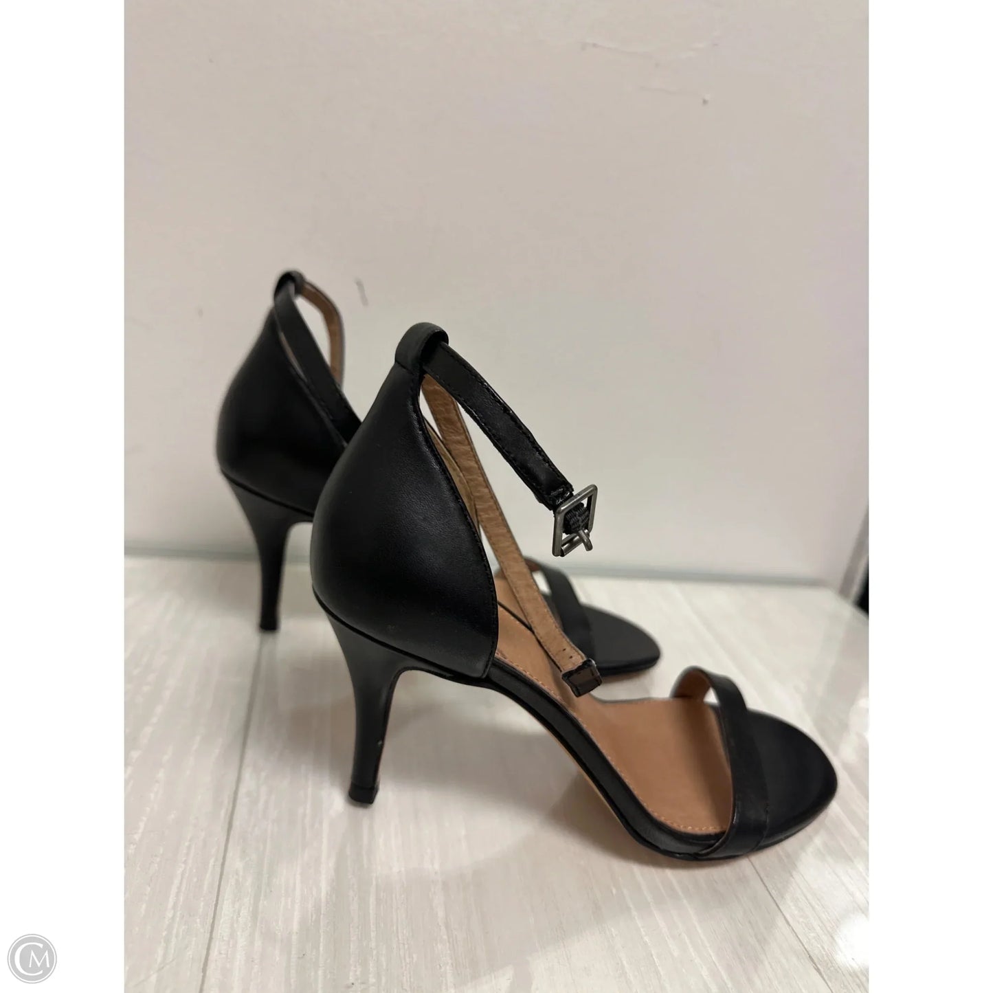 Sandals Heels Kitten By Halogen In Black, Size: 5.5