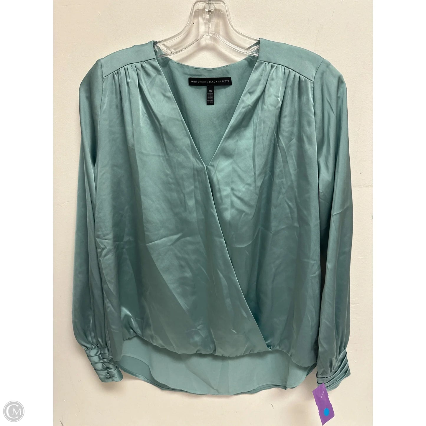 Top Long Sleeve By White House Black Market In Blue, Size: Xs
