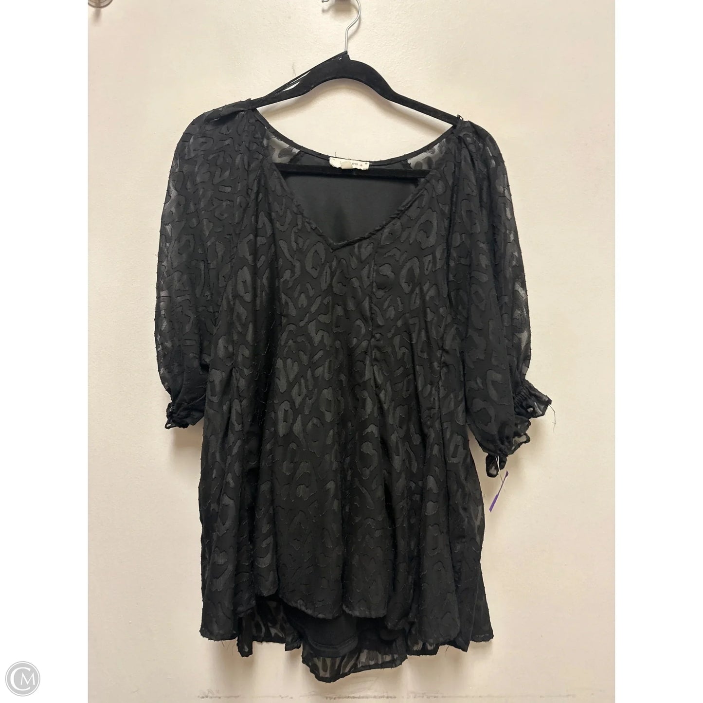Top Short Sleeve By Umgee In Black, Size: Xl