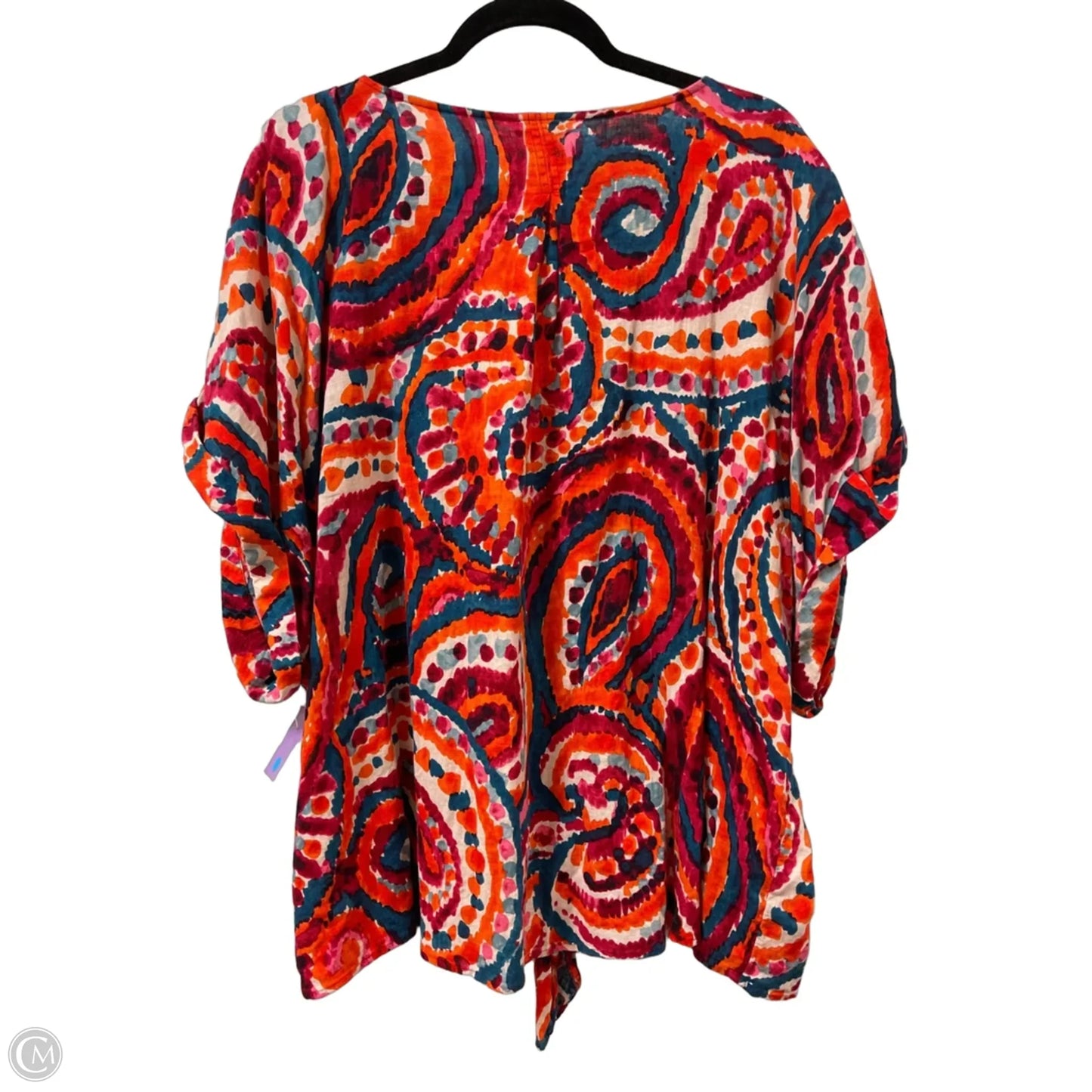 Top Short Sleeve By West Bound In Blue & Pink, Size: 3x