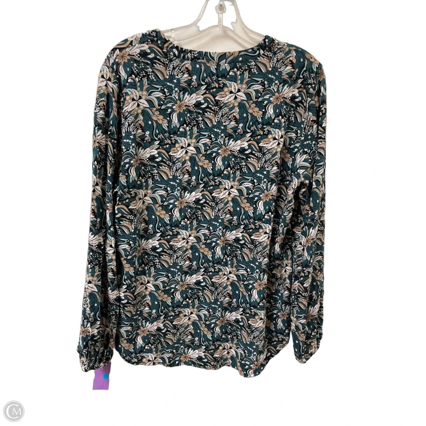 Top Long Sleeve By Clothes Mentor In Black & Green, Size: M