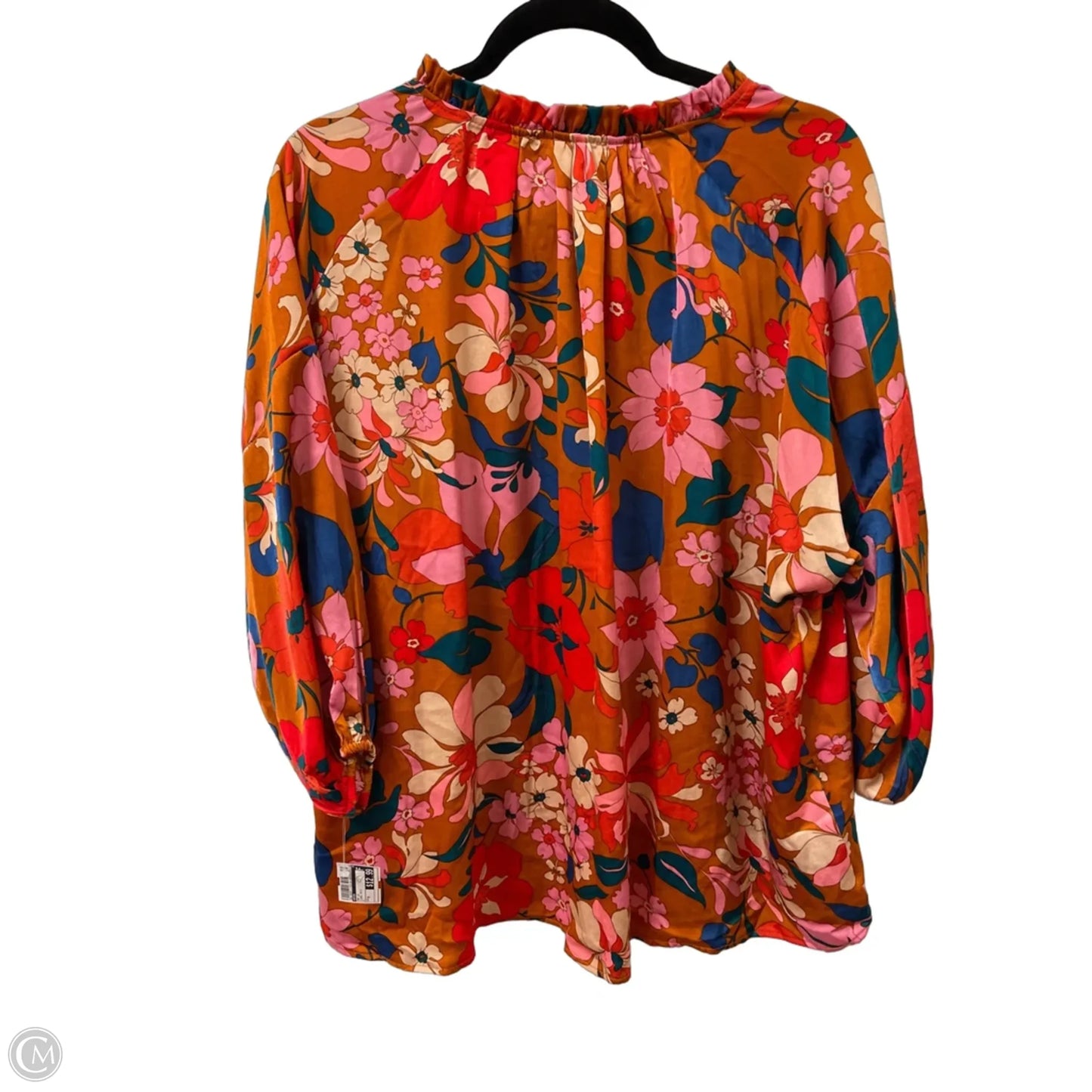 Top Long Sleeve By Entro In Floral Print, Size: M