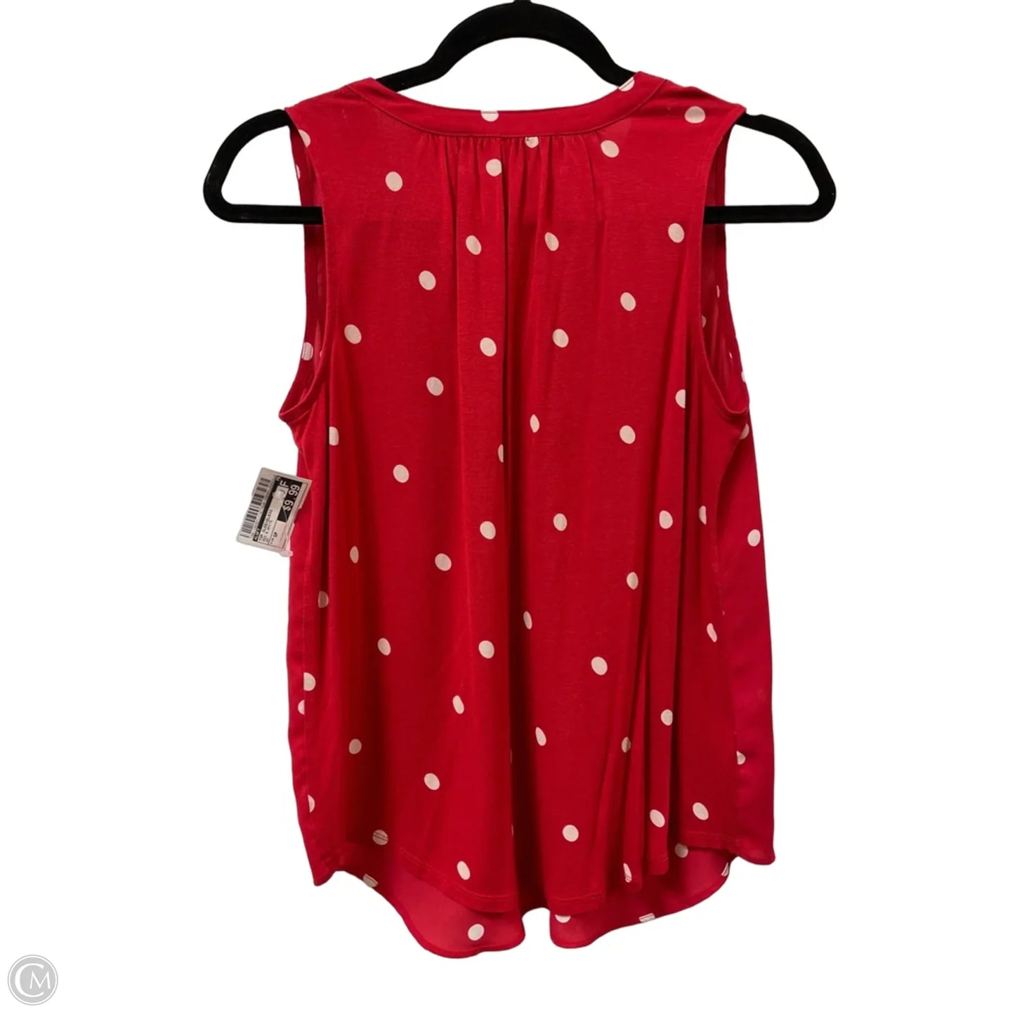 Top Sleeveless By Loft In Red & White, Size: Sp