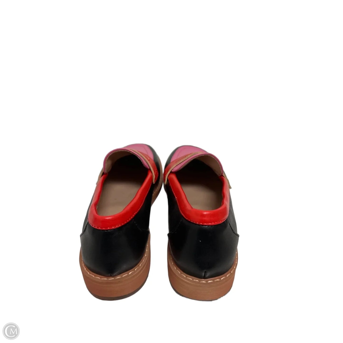 Shoes Flats By Clothes Mentor In Black & Pink, Size: 7.5