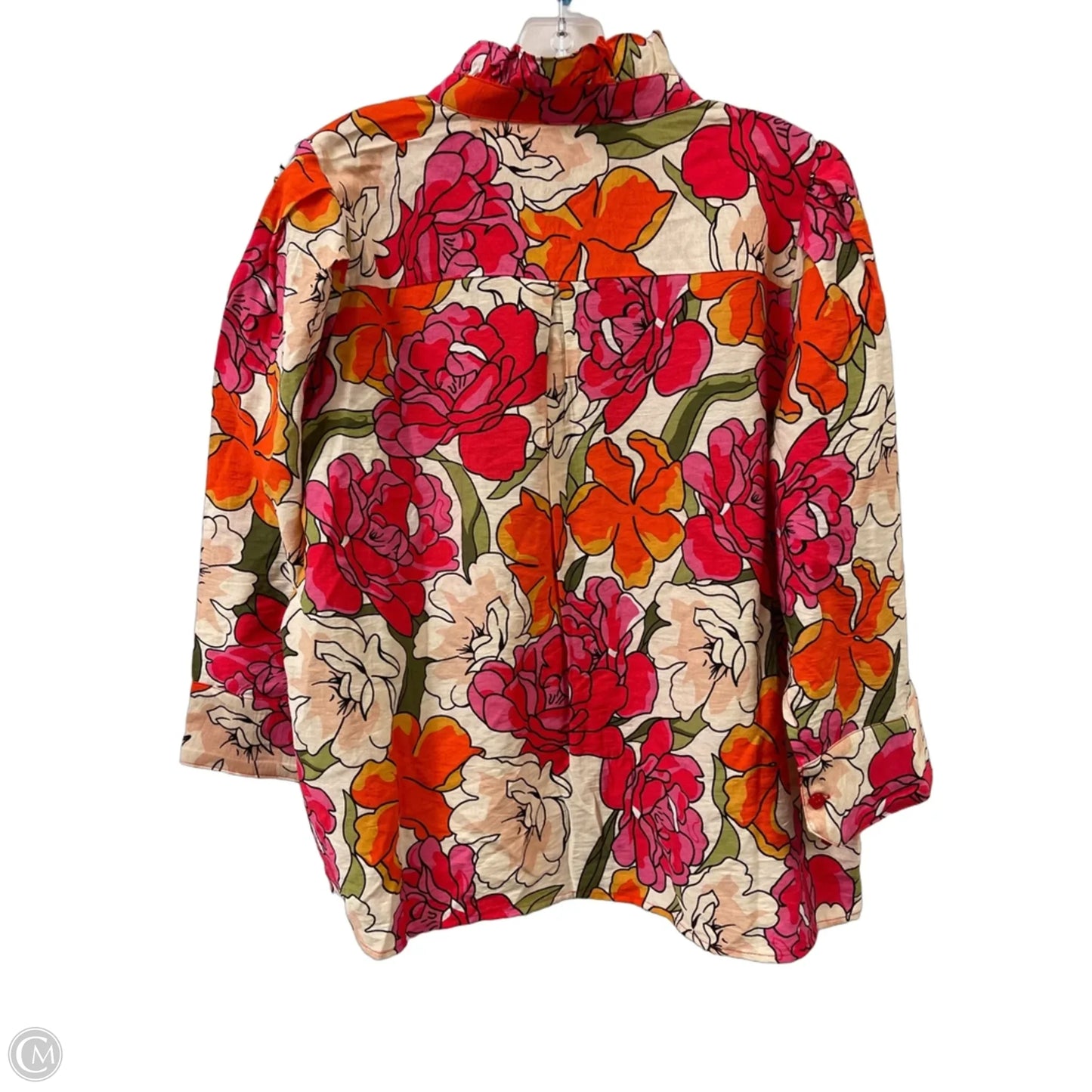 Blouse Long Sleeve By Jodifl In Floral Print, Size: L