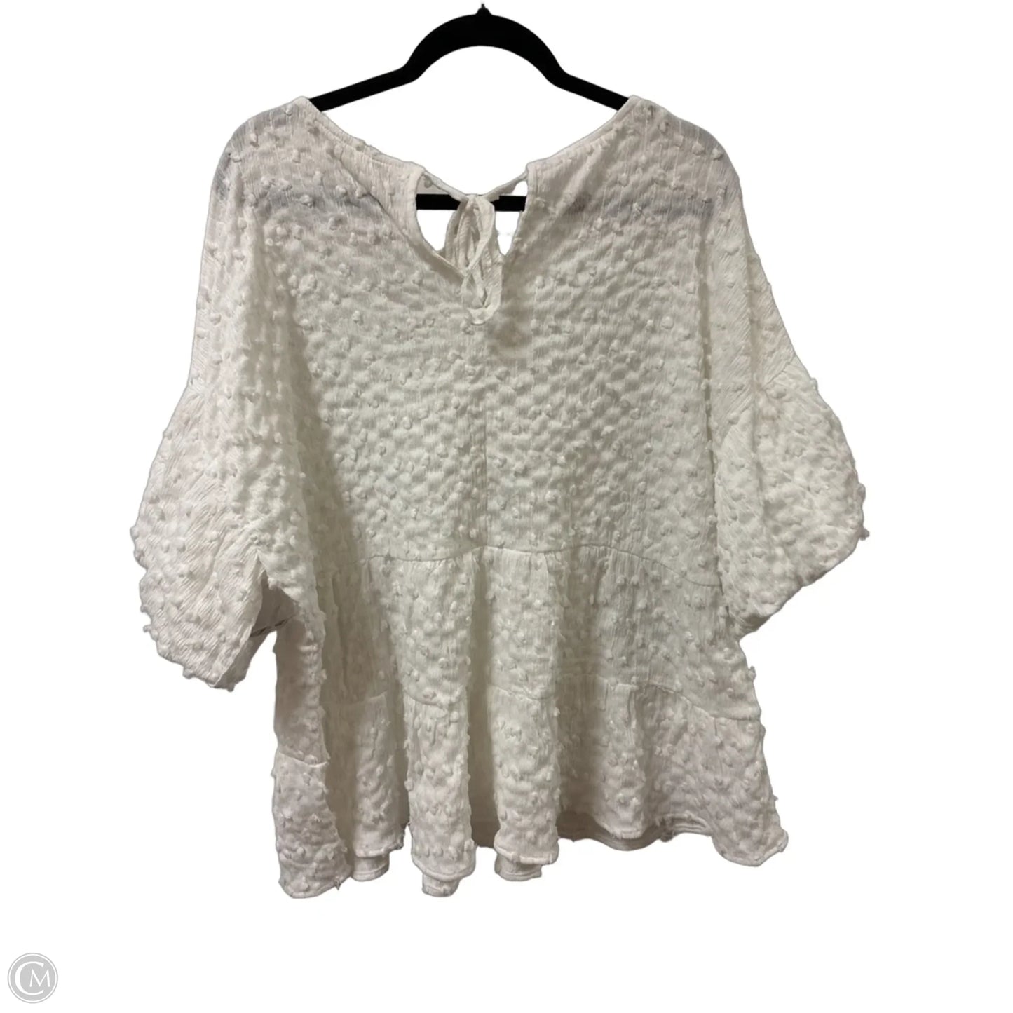 Top Short Sleeve By New In In White, Size: 2x