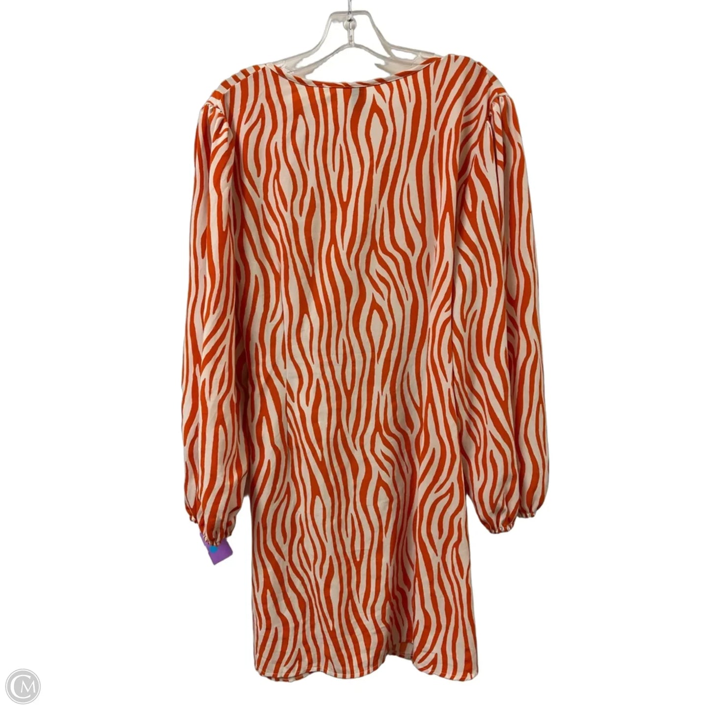 Dress Casual Short By Shein In Orange & White, Size: 2x