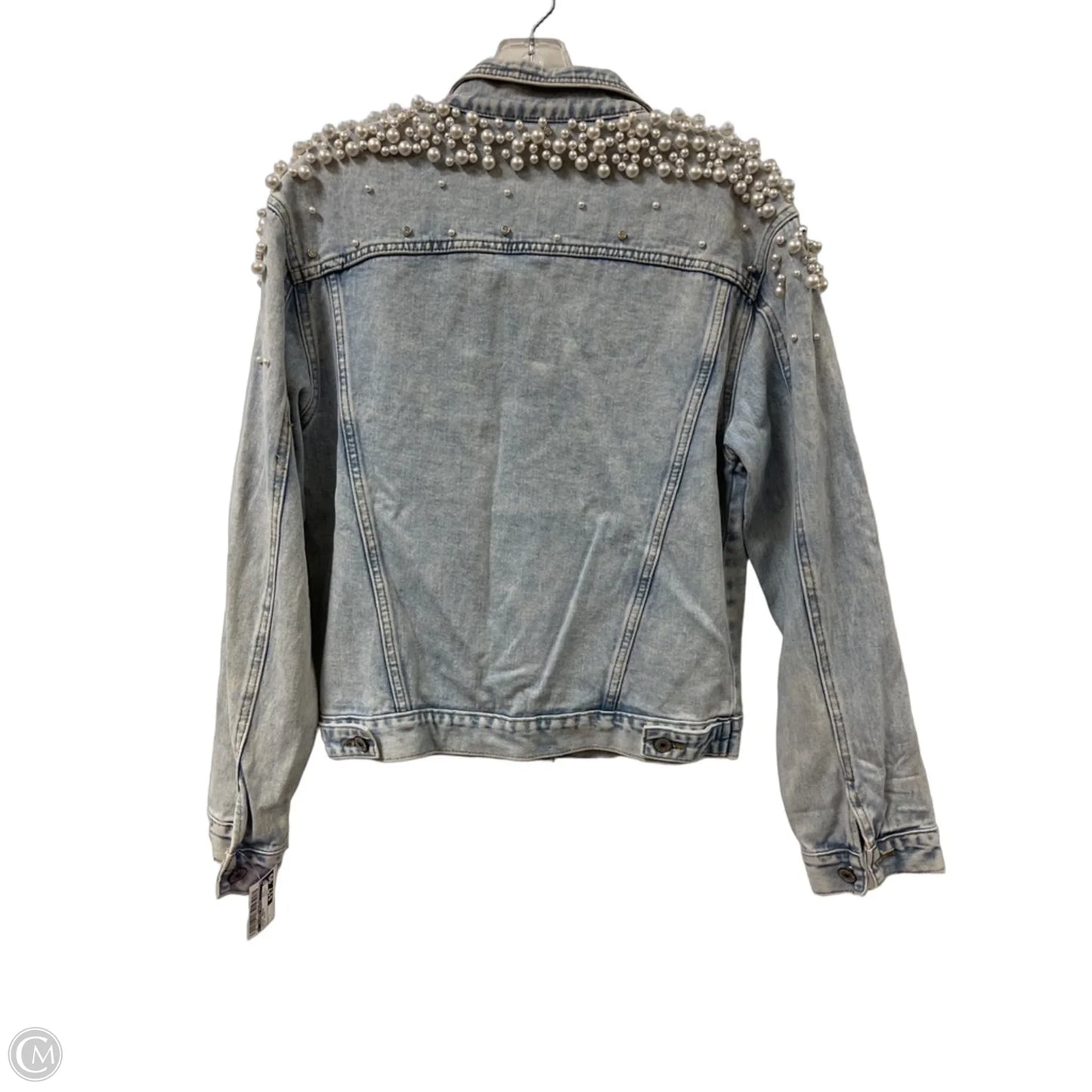 Jacket Denim By Clothes Mentor In Blue Denim, Size: L