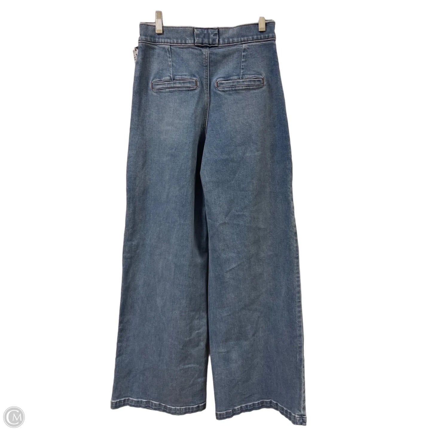 Jeans Wide Leg By Express In Blue Denim, Size: 0