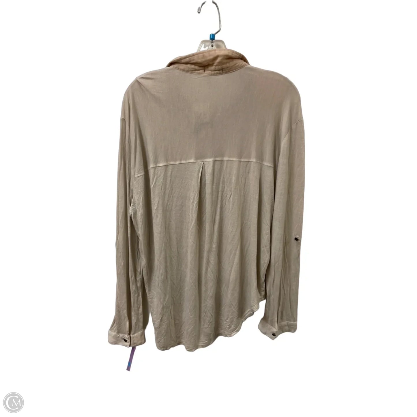 Blouse Long Sleeve By Bdg In Cream, Size: M