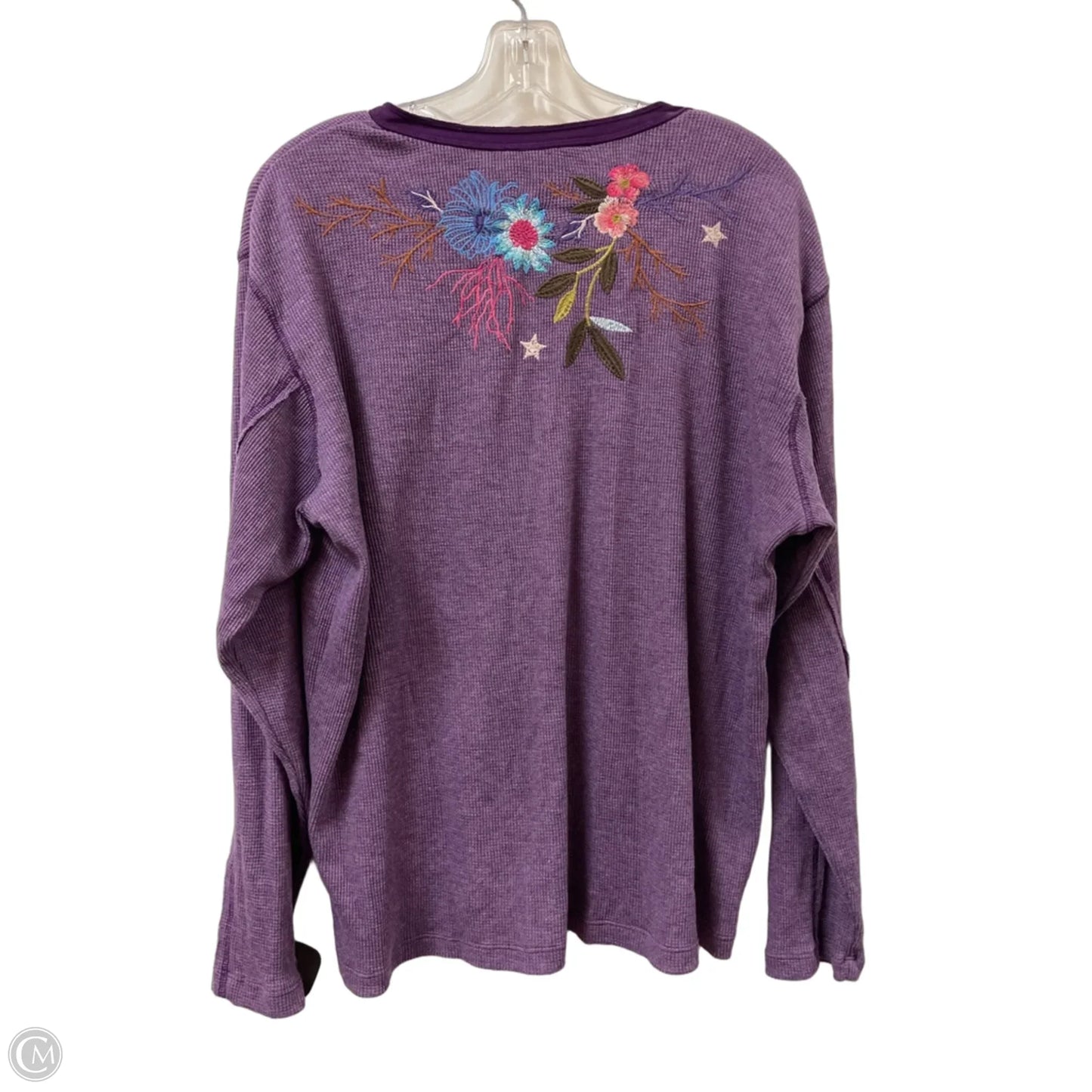 Top Long Sleeve Designer By Johnny Was In Purple, Size: Xl