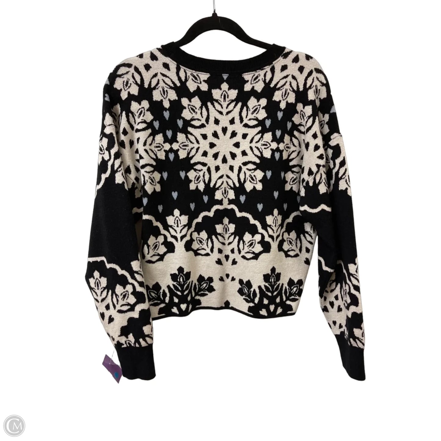 Sweater By Maeve In Black & White, Size: M