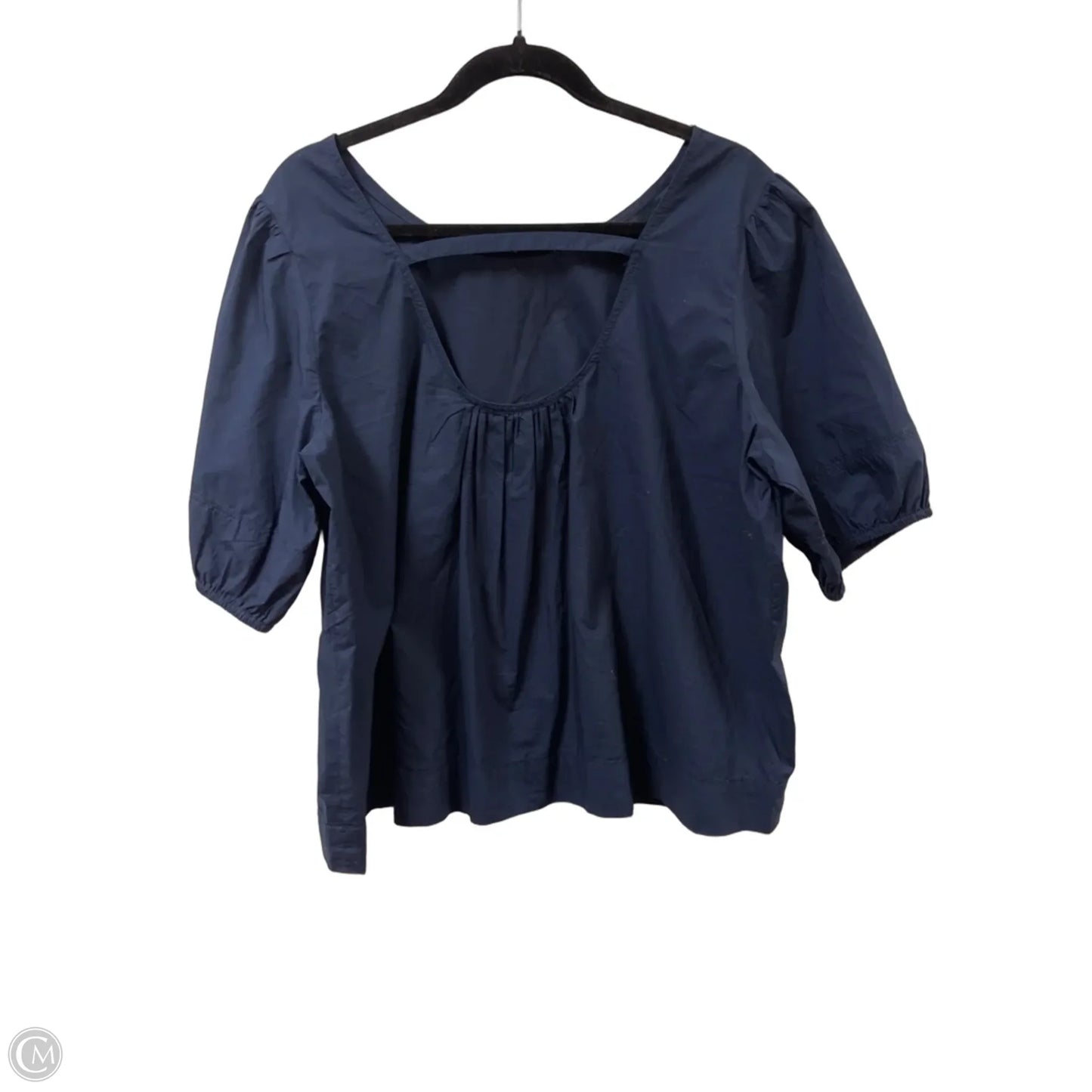 Top Short Sleeve By Loft In Navy, Size: Xl