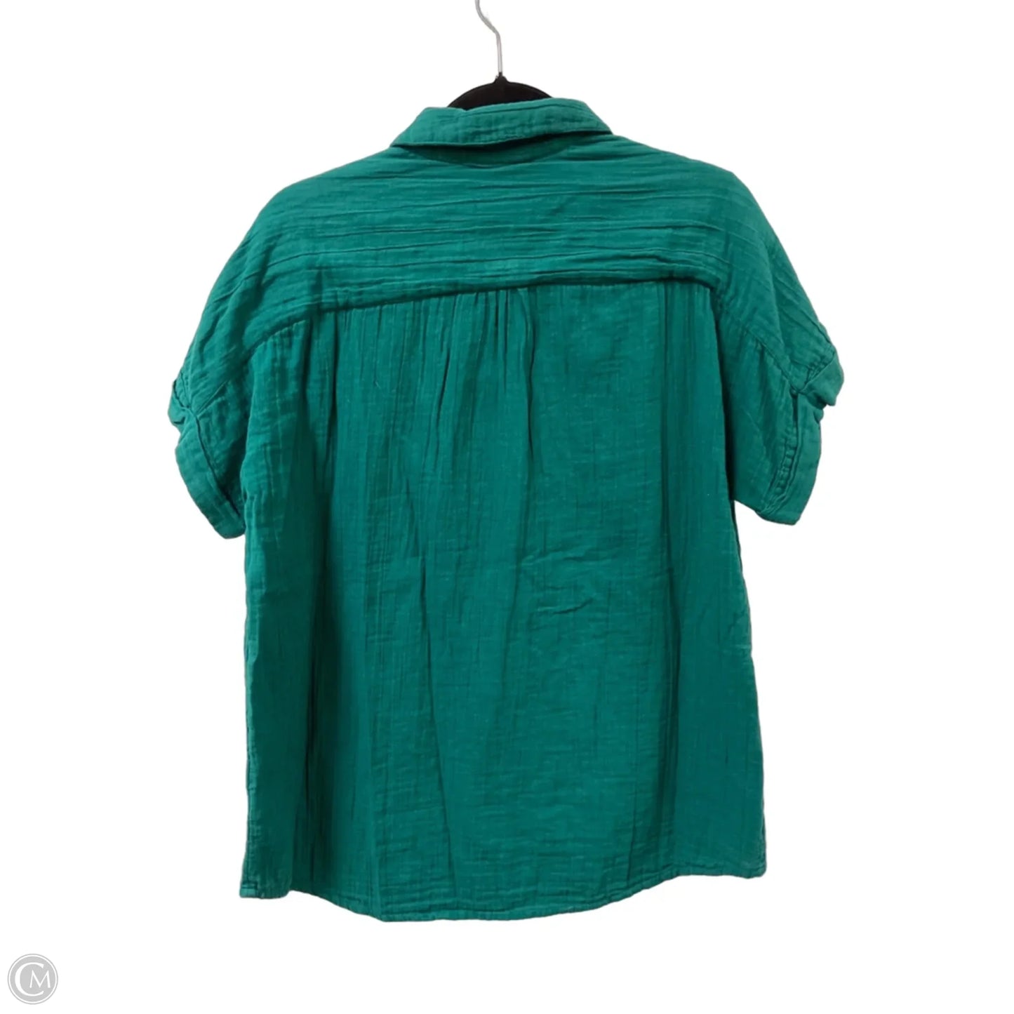 Blouse Short Sleeve By Soft Surroundings In Green, Size: S